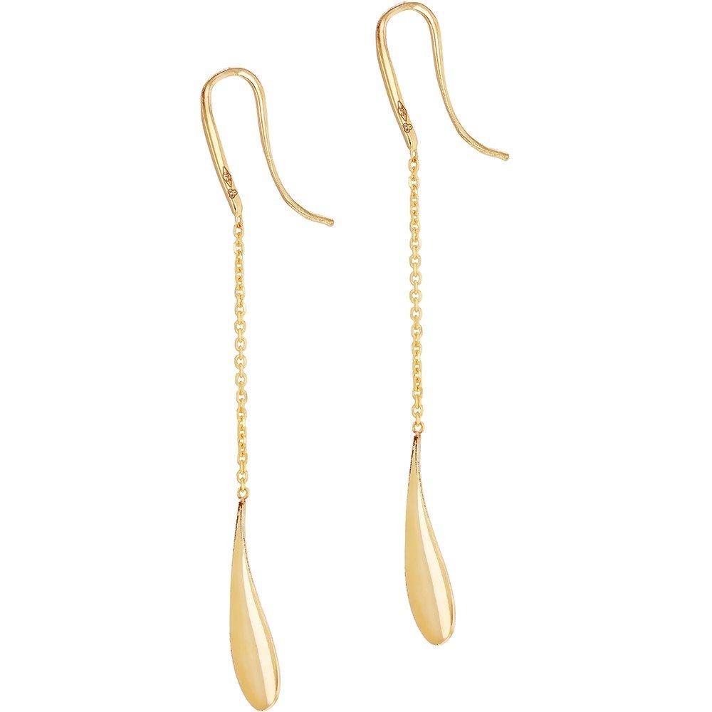 Yellow Gold - Be You - 9ct Gold Teardrop Drop Earrings - 3