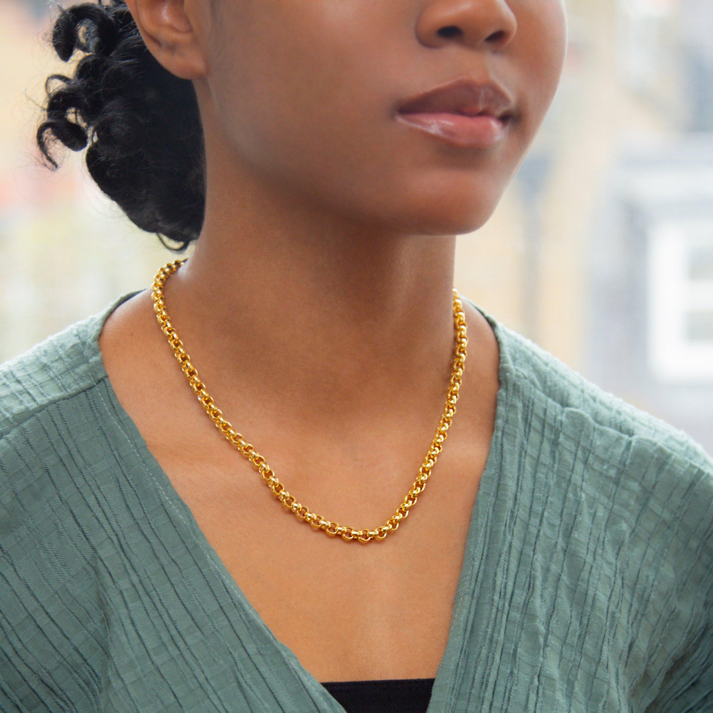 Yellow Gold - Be You - 9ct Gold Large Spring Ring Belcher Chain - 2