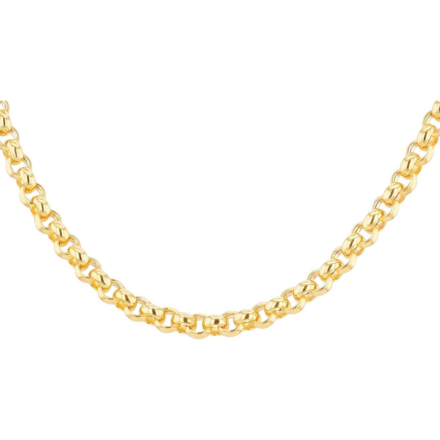 Yellow Gold - Be You - 9ct Gold Large Spring Ring Belcher Chain - 4