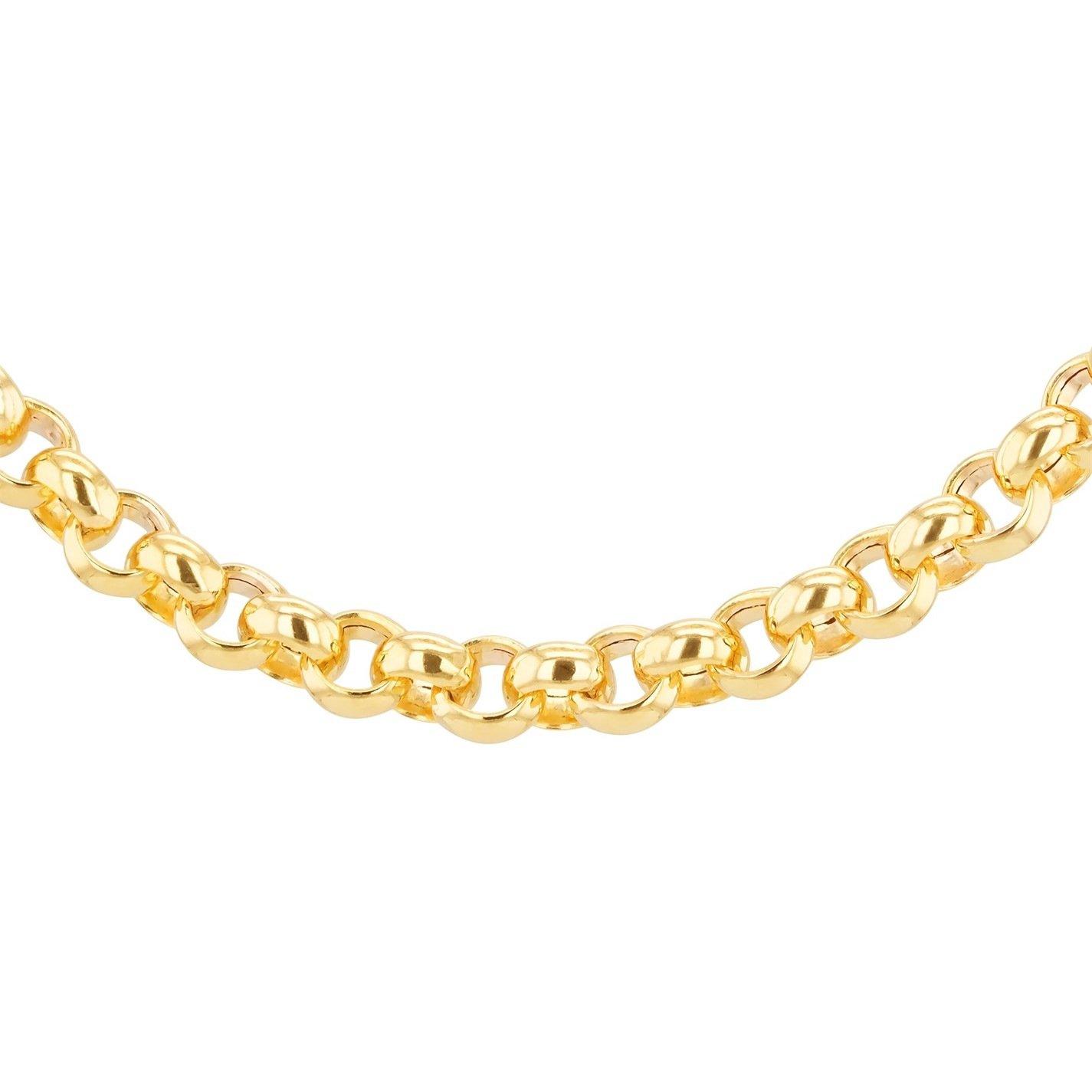 Yellow Gold - Be You - 9ct Gold Large Spring Ring Belcher Chain - 5