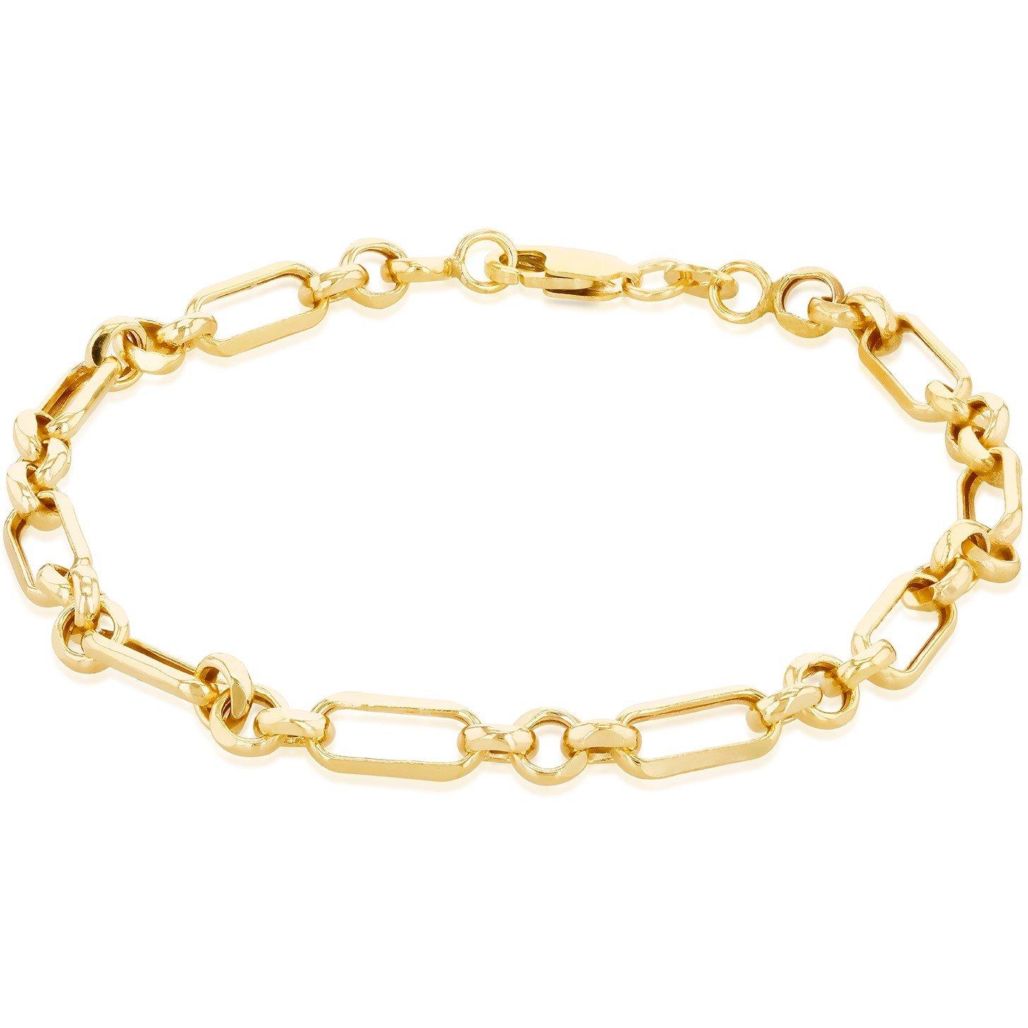 Yellow Gold - Be You - 9ct Gold Figaro Belcher Bracelet - 1