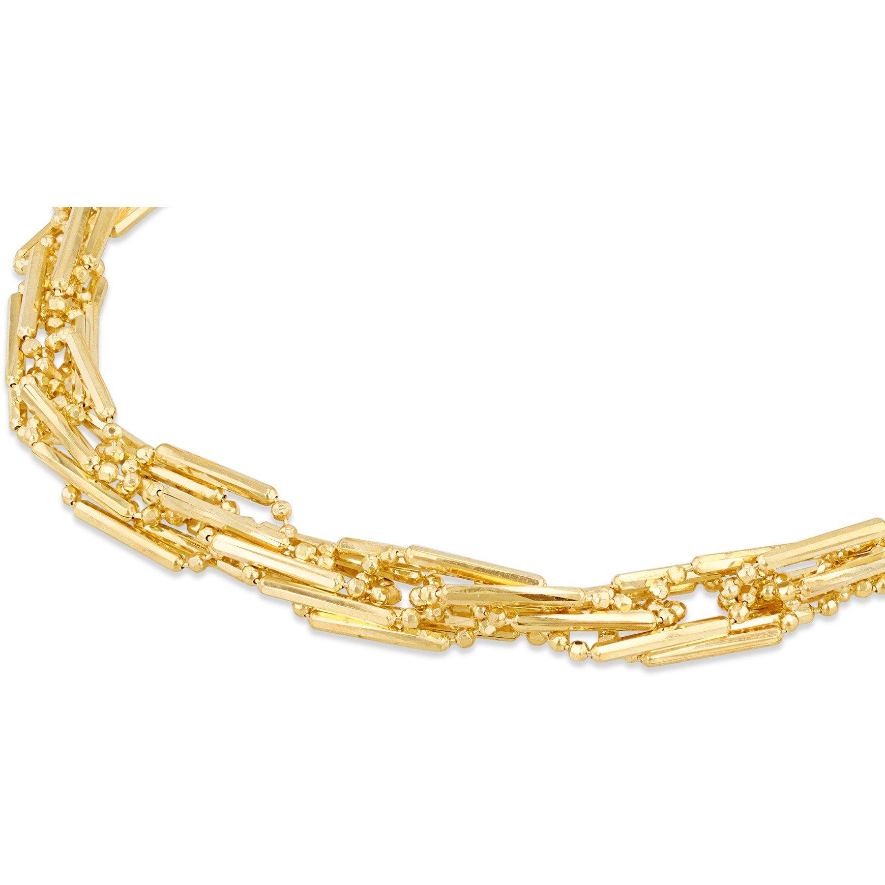 Yellow Gold - Be You - 9ct Gold Diamond Cut Prince of Wales Ball Bracelet - 2