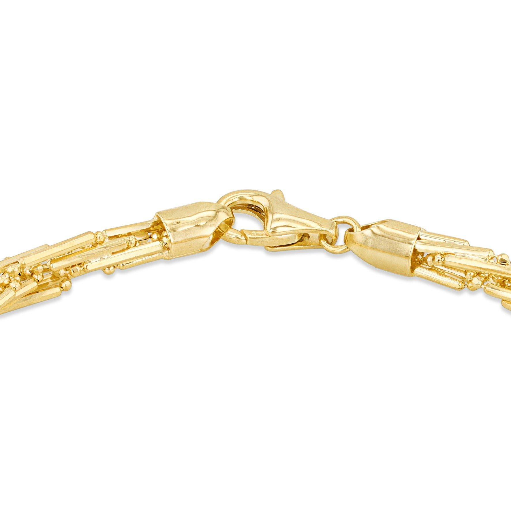 Yellow Gold - Be You - 9ct Gold Diamond Cut Prince of Wales Ball Bracelet - 3