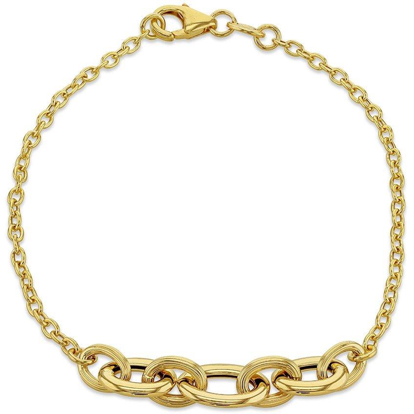 Yellow Gold - Be You - 9ct Gold Curb Link Centre Bracelet