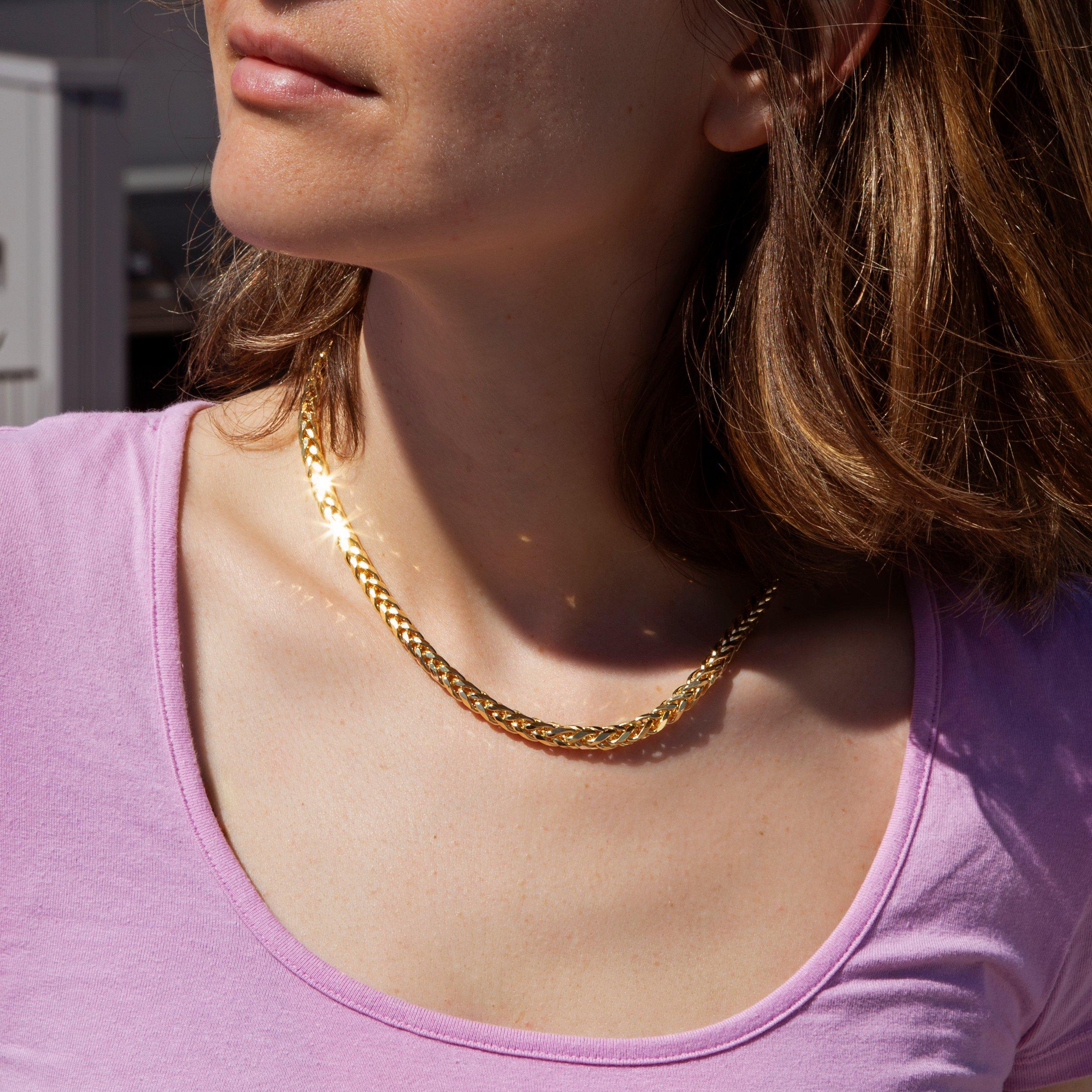 Yellow Gold - Be You - 9ct Gold Faceted Spiga Chain - 2