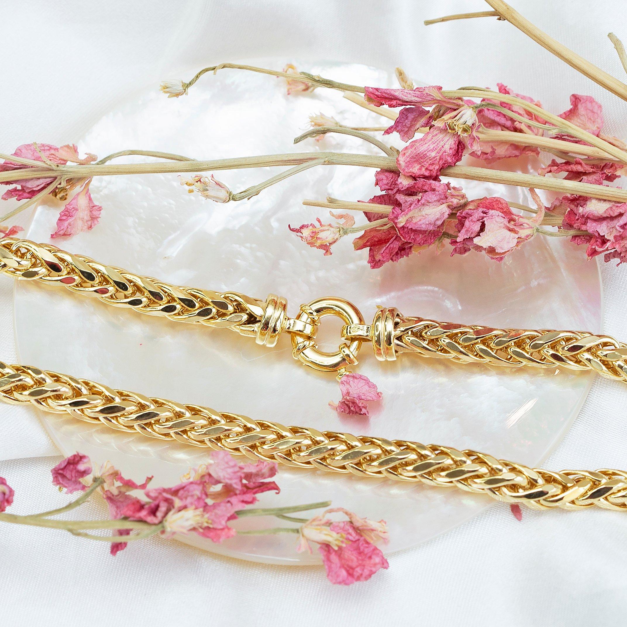 Yellow Gold - Be You - 9ct Gold Faceted Spiga Chain - 4