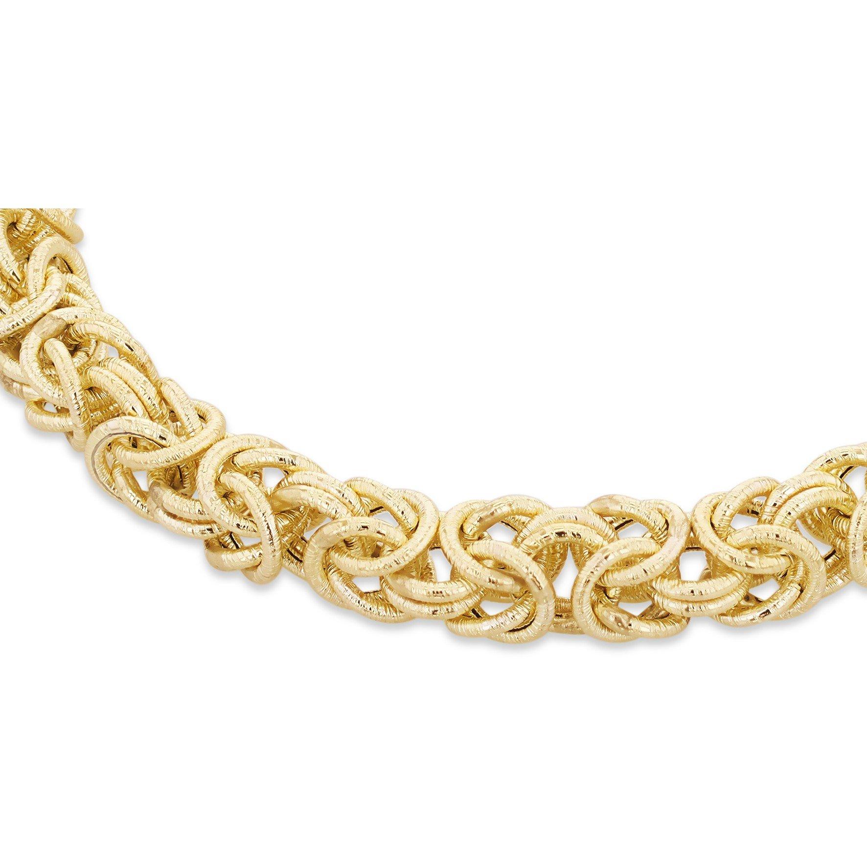 Yellow Gold - Be You - 9ct Gold Textured Byzantine Bracelet - 2