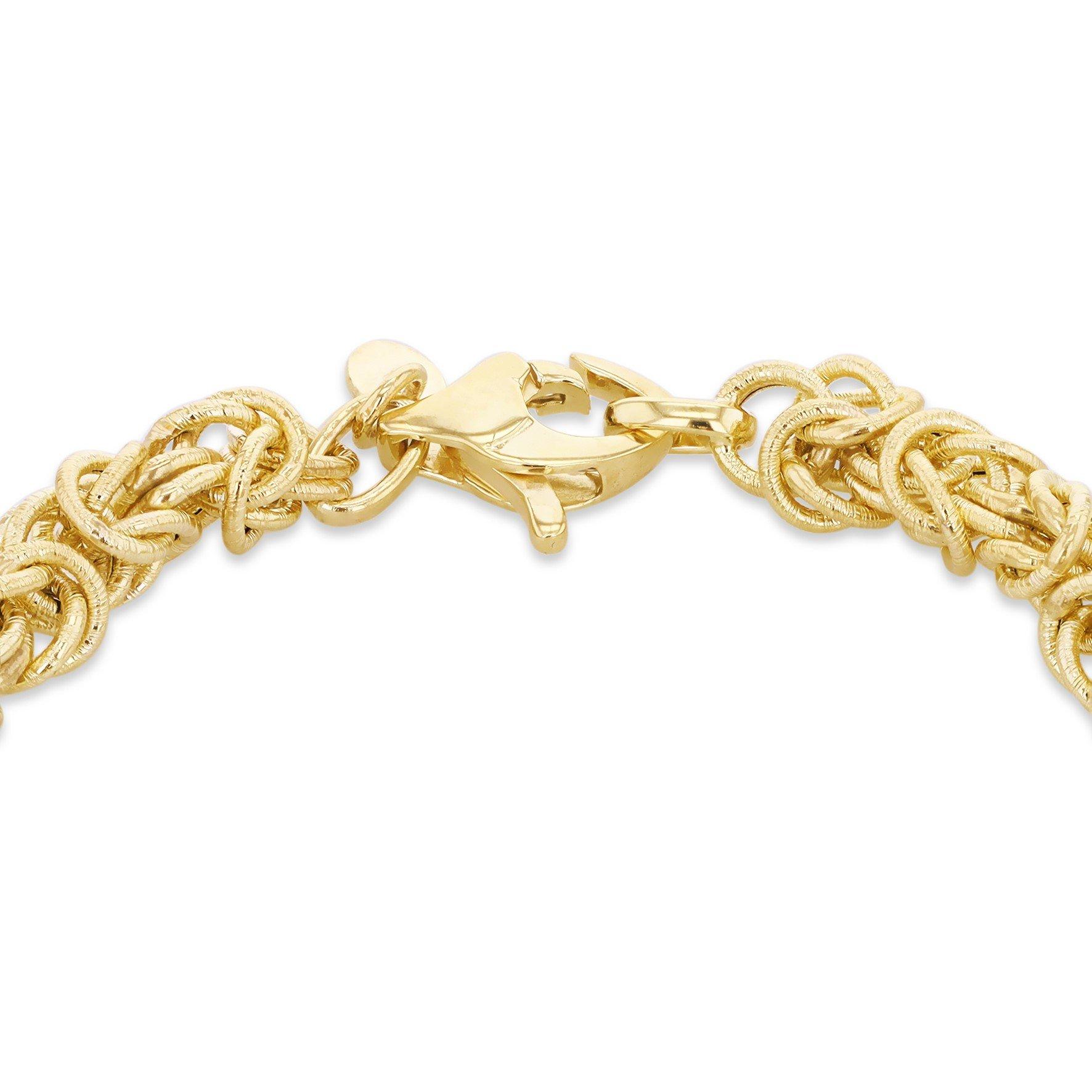 Yellow Gold - Be You - 9ct Gold Textured Byzantine Bracelet - 3