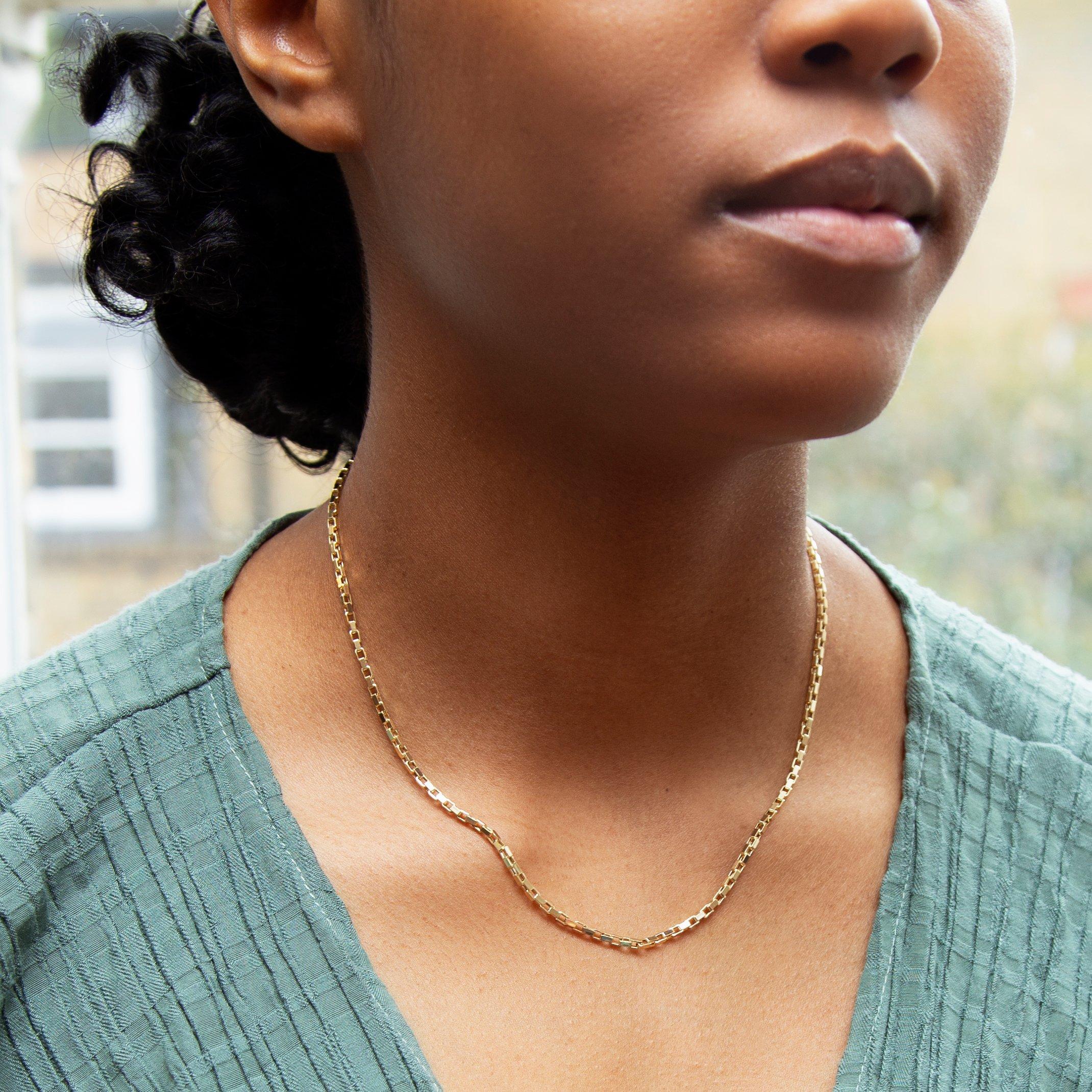 Yellow Gold - Be You - 9ct Gold Square Paper Chain - 2