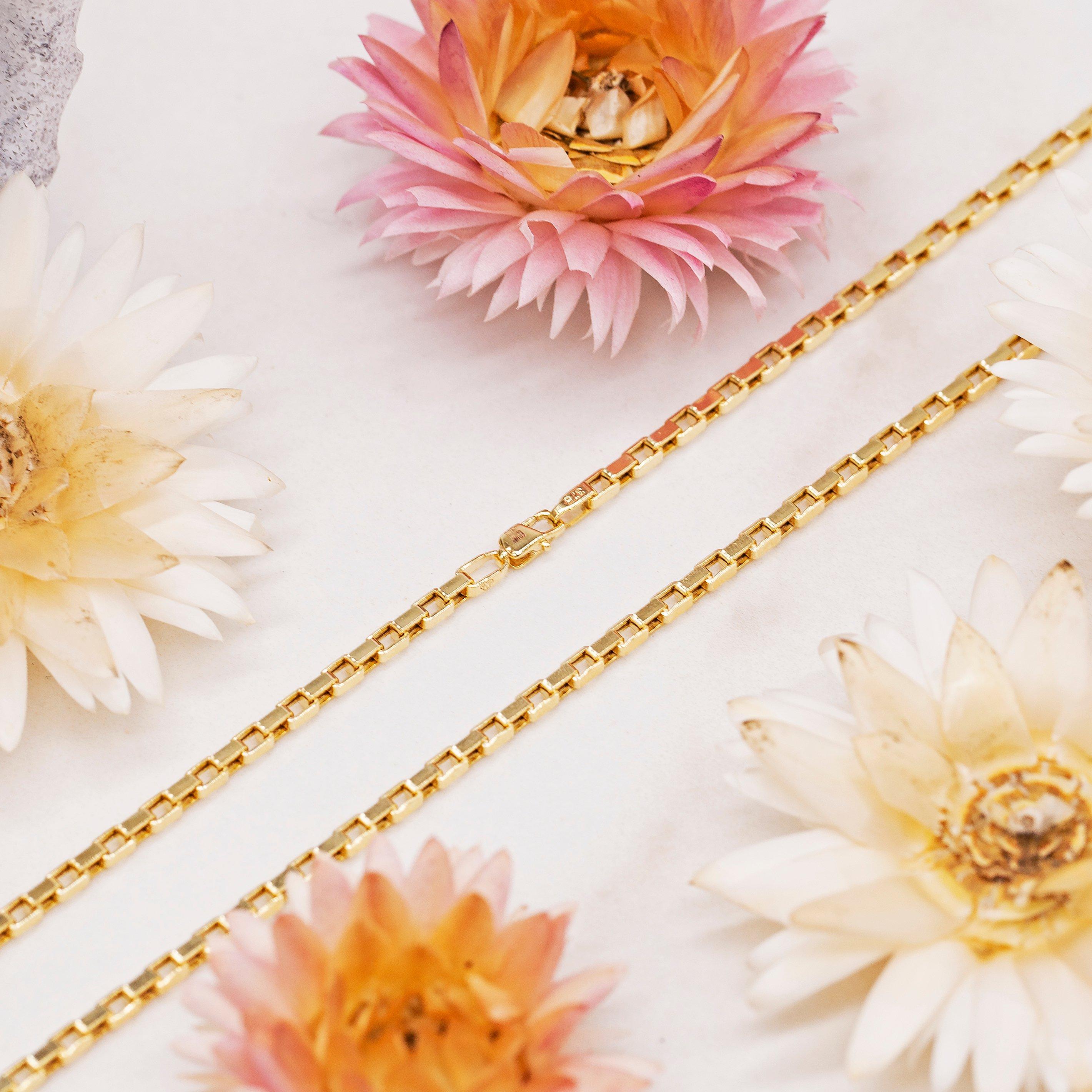 Yellow Gold - Be You - 9ct Gold Square Paper Chain - 3