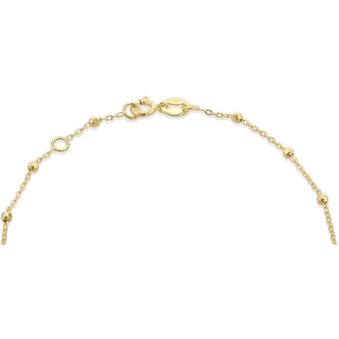 Yellow Gold - Be You - 9ct Gold Rainbow Butterfly Trace and Ball Bracelet - 5