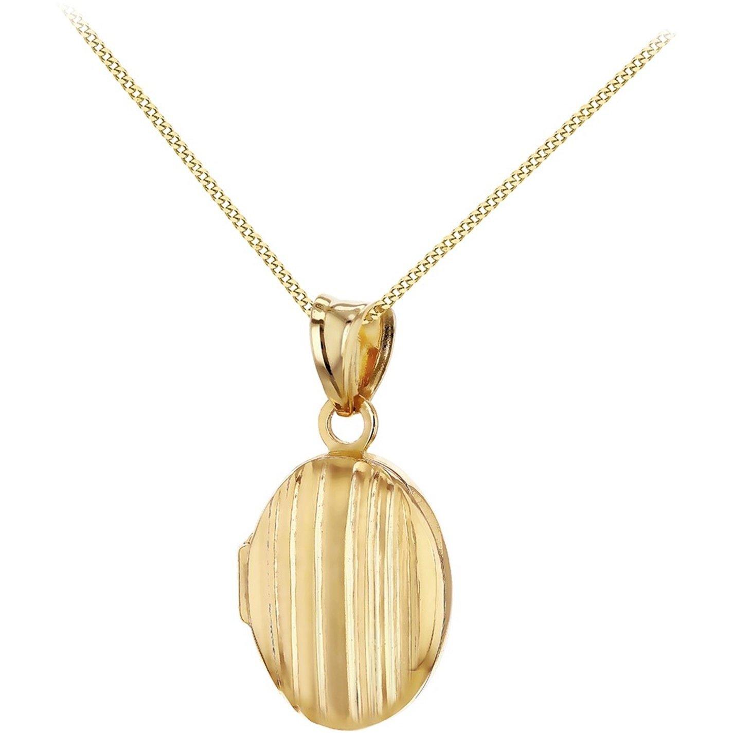 Yellow Gold - Be You - 9ct Gold Lined Oval Locket Necklace - 3