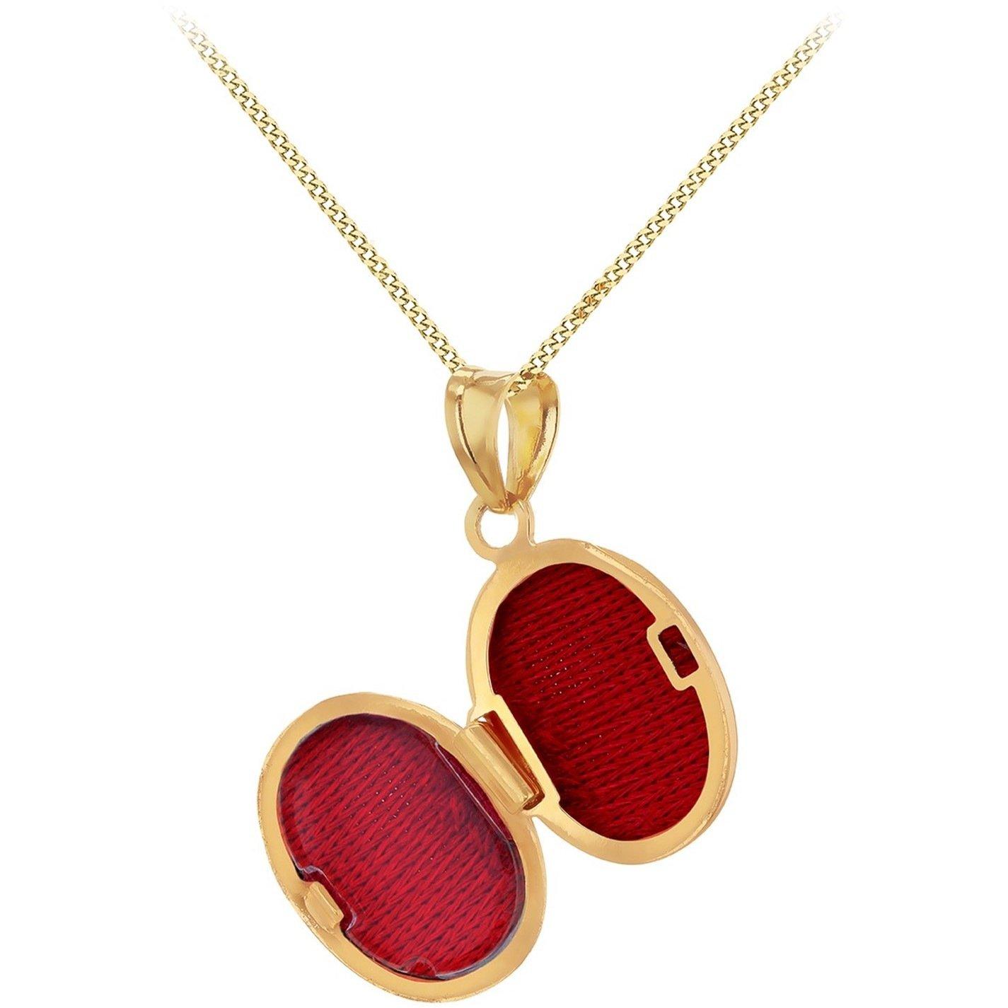 Yellow Gold - Be You - 9ct Gold Lined Oval Locket Necklace - 4