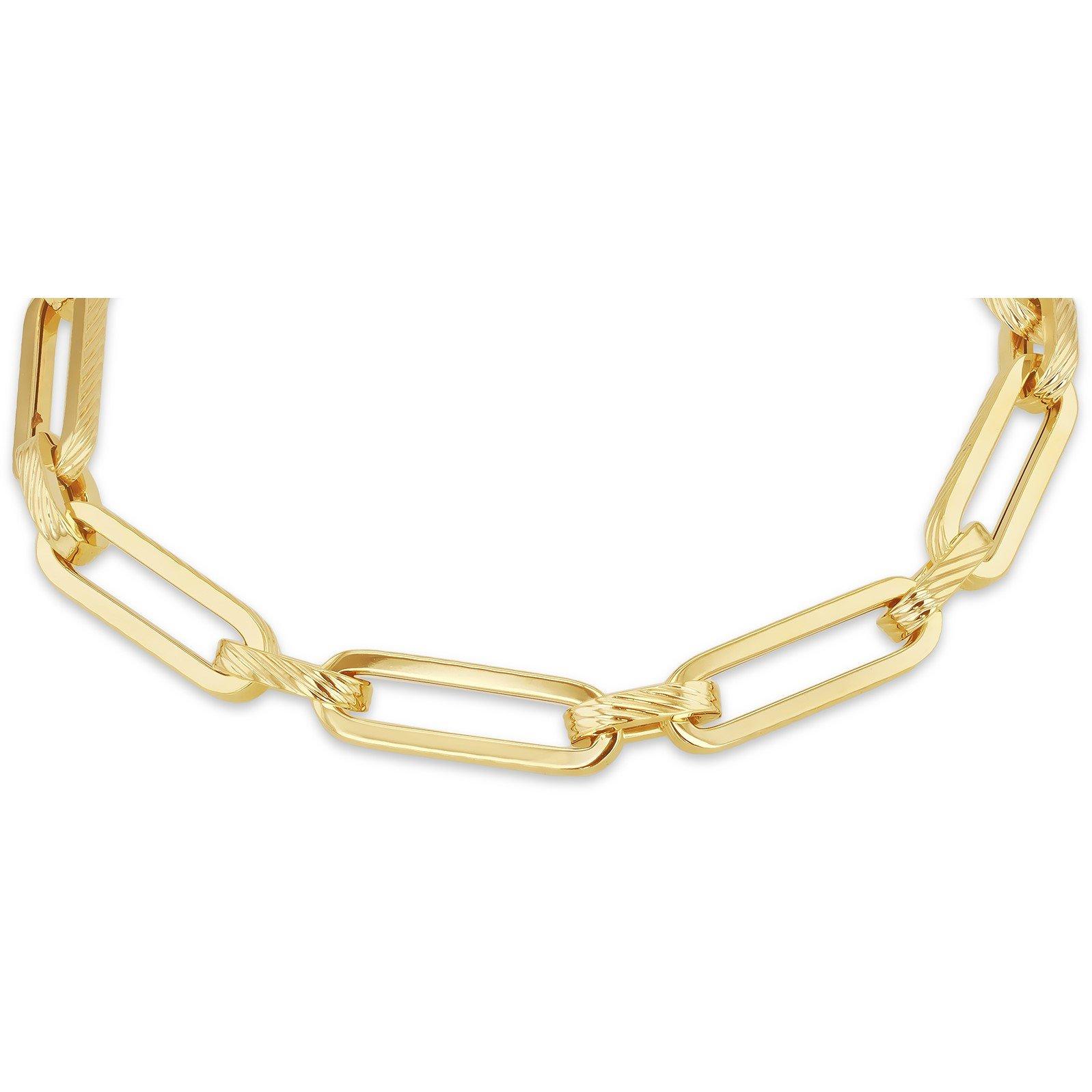 Yellow Gold - Be You - 9ct Gold DC Square Figabelcher 1+1 Bracelet - 2