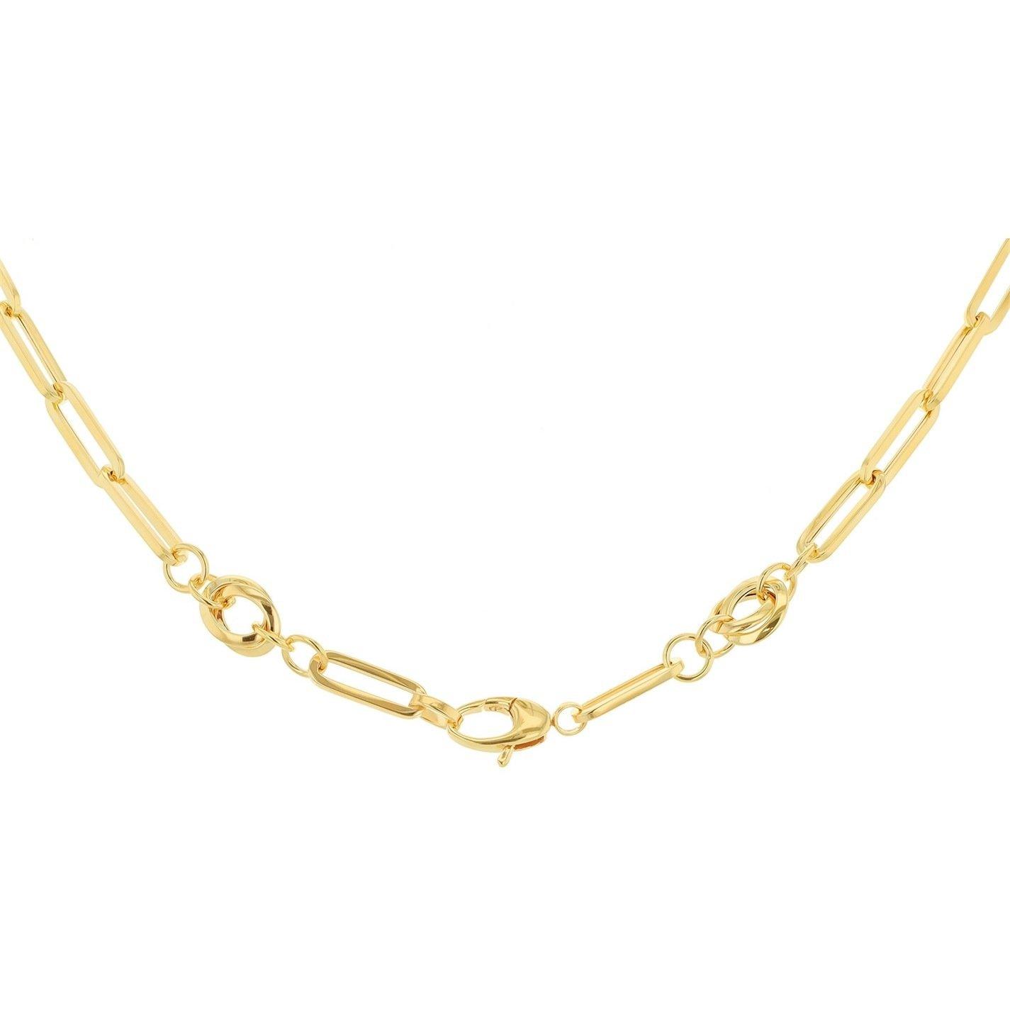 Yellow Gold - Be You - 9ct Gold Knot and Paperlink Necklace - 3