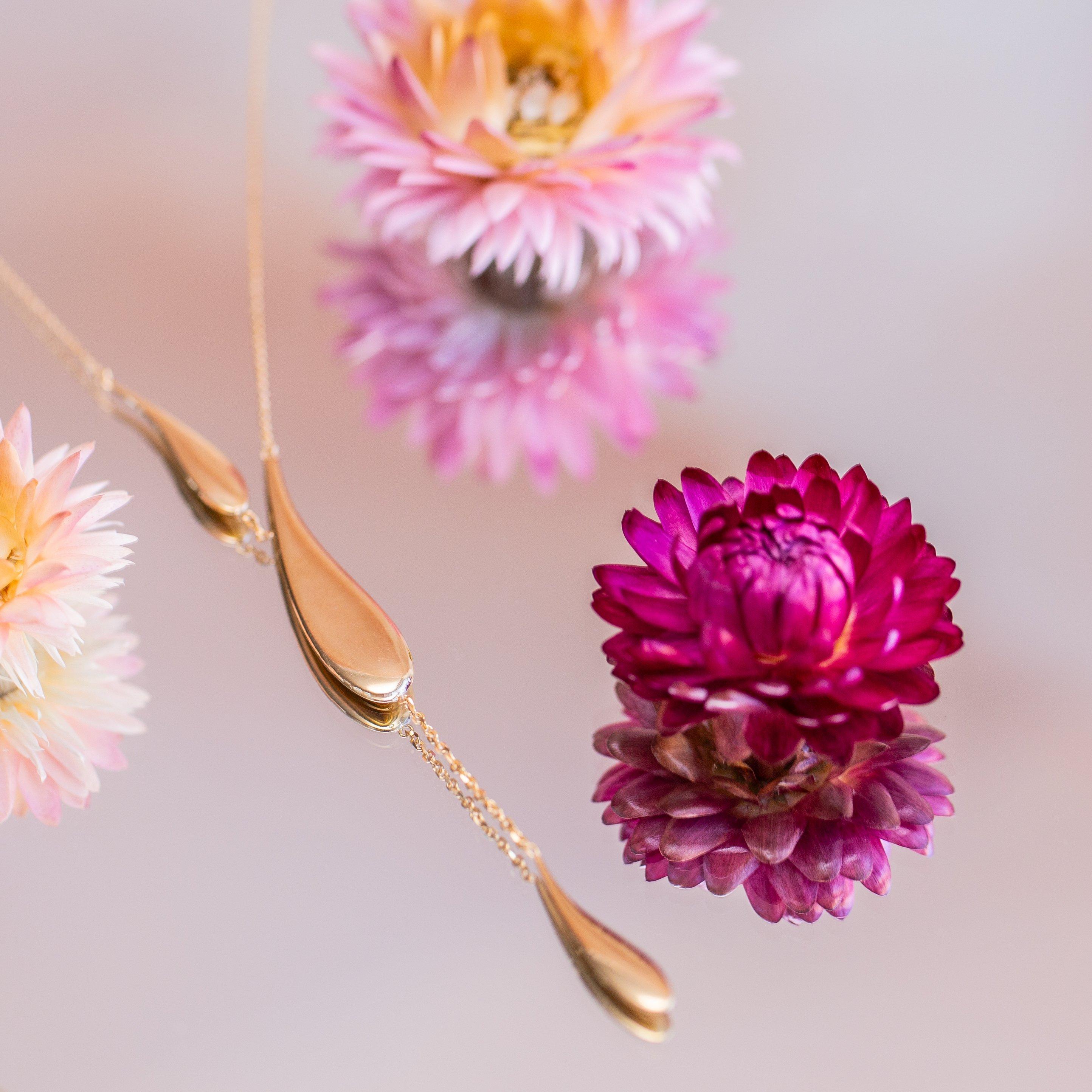 Yellow Gold - Be You - 9ct Gold Teardrop Adjustable Necklace - 3