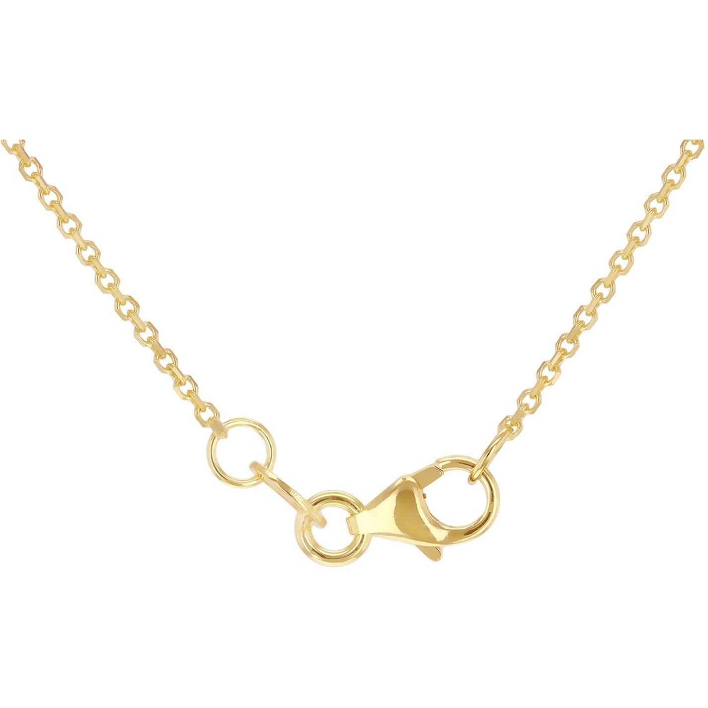 Yellow Gold - Be You - 9ct Gold Rectangle Frame with CZ Necklace - 5