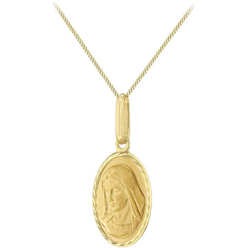 Yellow Gold - Be You - 9ct Gold Holy Mary Oval Necklace - 2