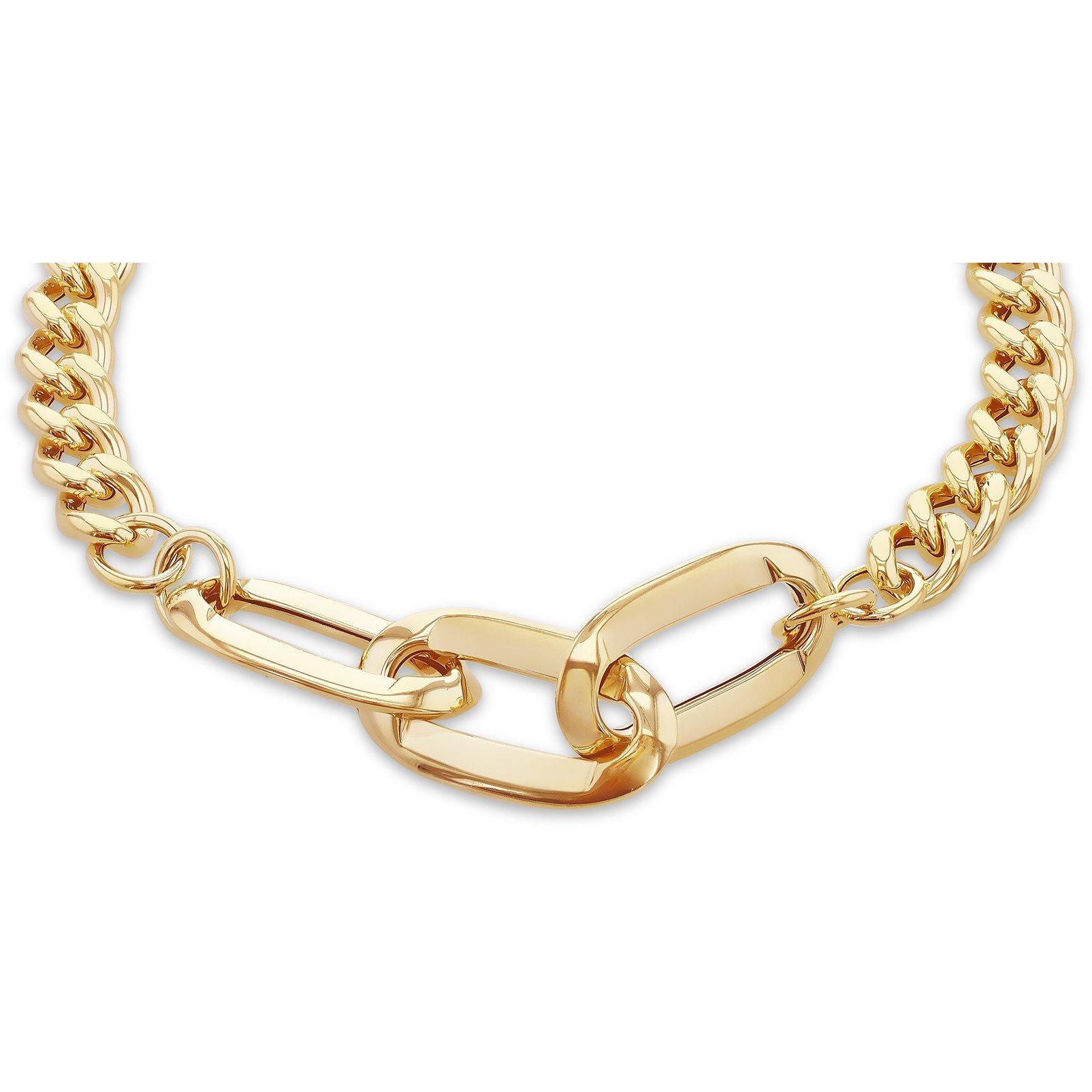 Yellow Gold - Be You - 9ct Gold Curb Link Station Bracelet - 2