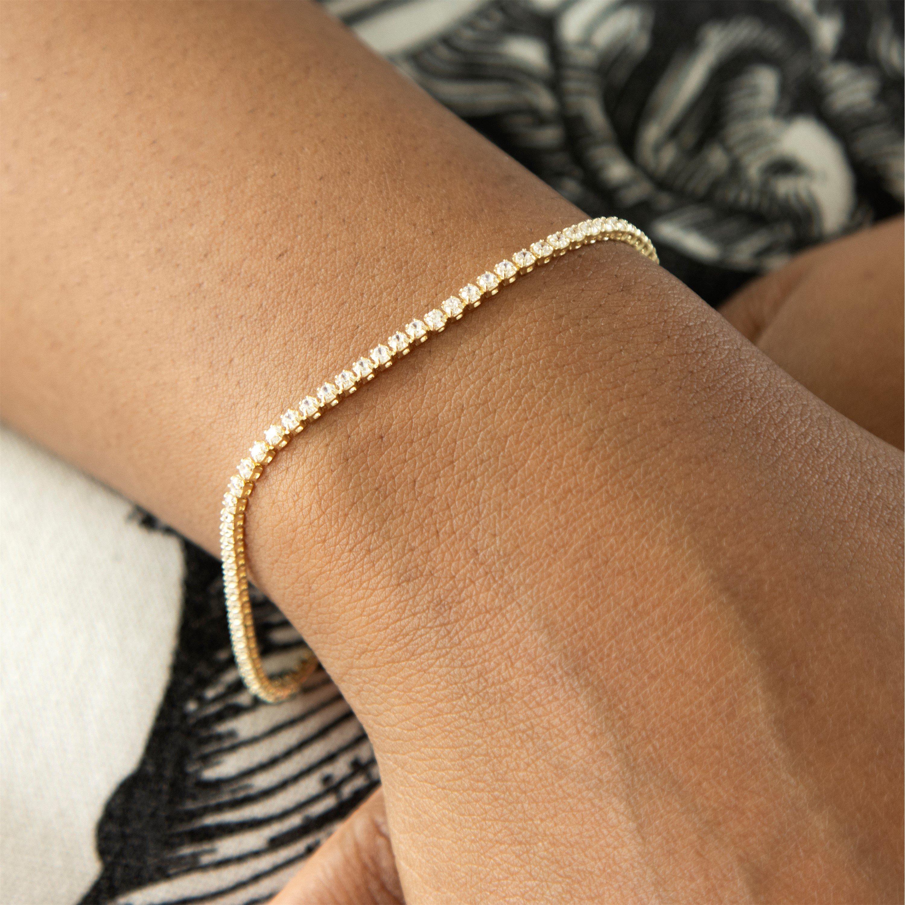 Yellow Gold - Be You - 9ct Gold With CZ Tennis Bracelet - 2