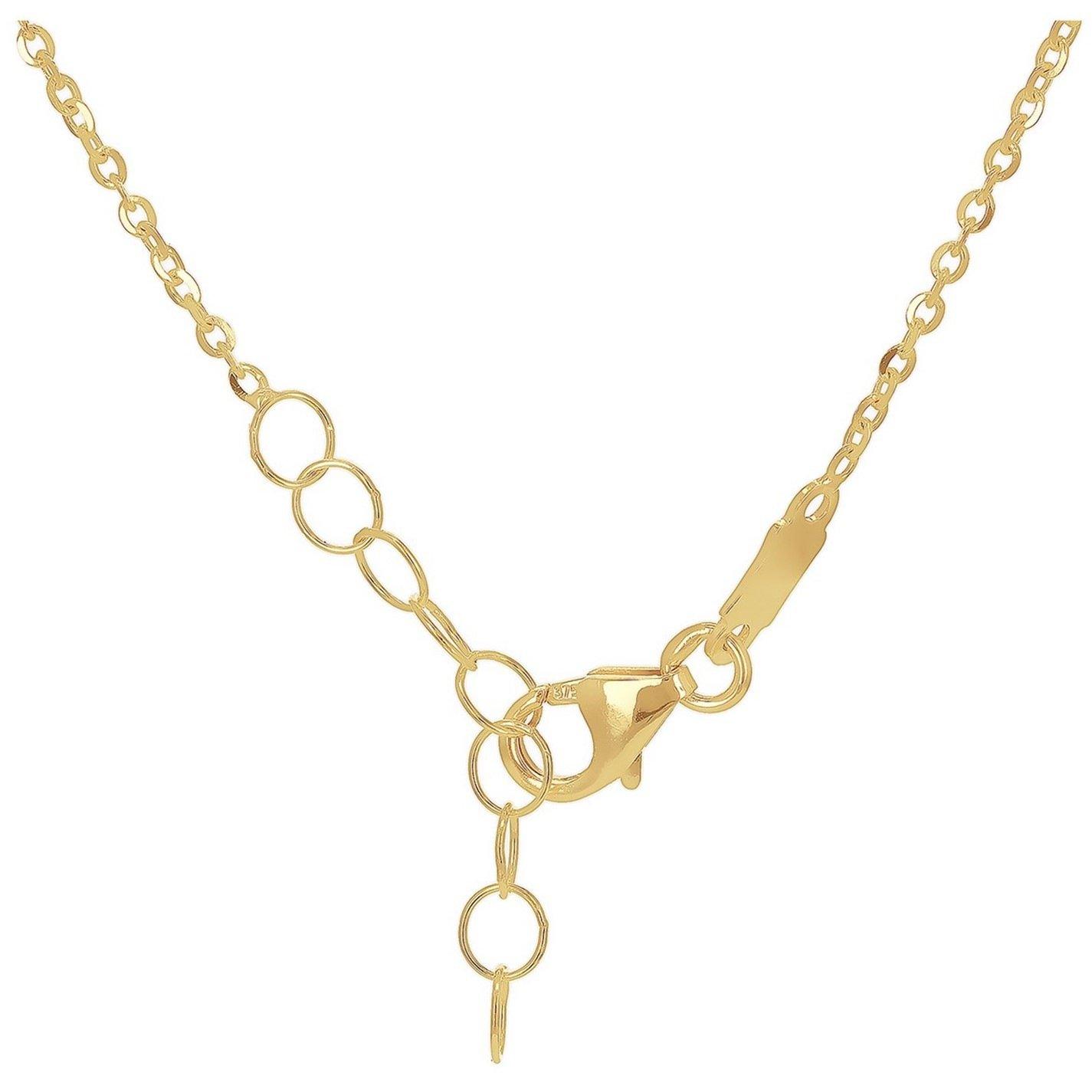 Yellow Gold - Be You - 9ct Gold Onyx Petal Adjustable Necklace - 5