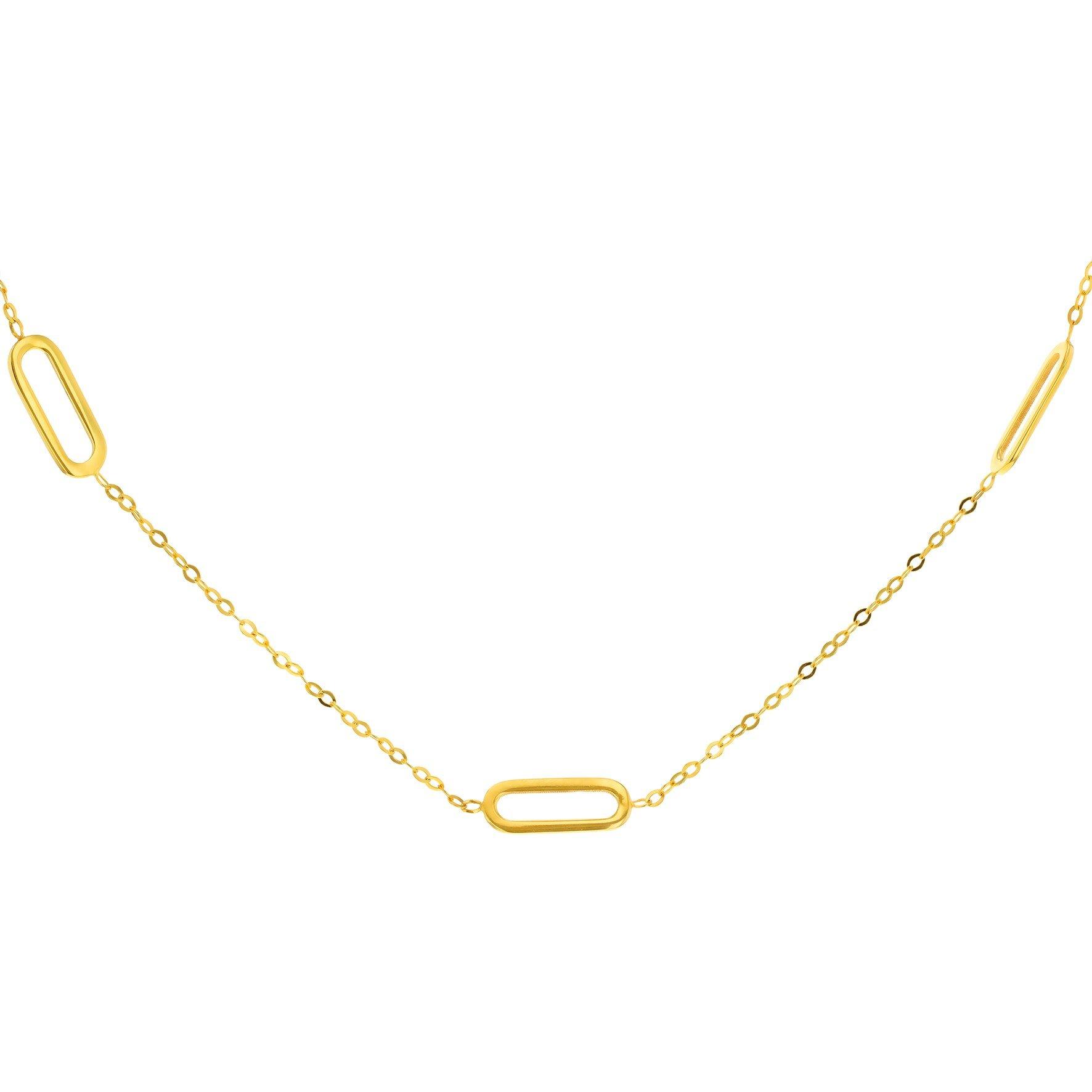 Yellow Gold - Be You - 9ct Gold Three Paper Adjustable Chain - 1