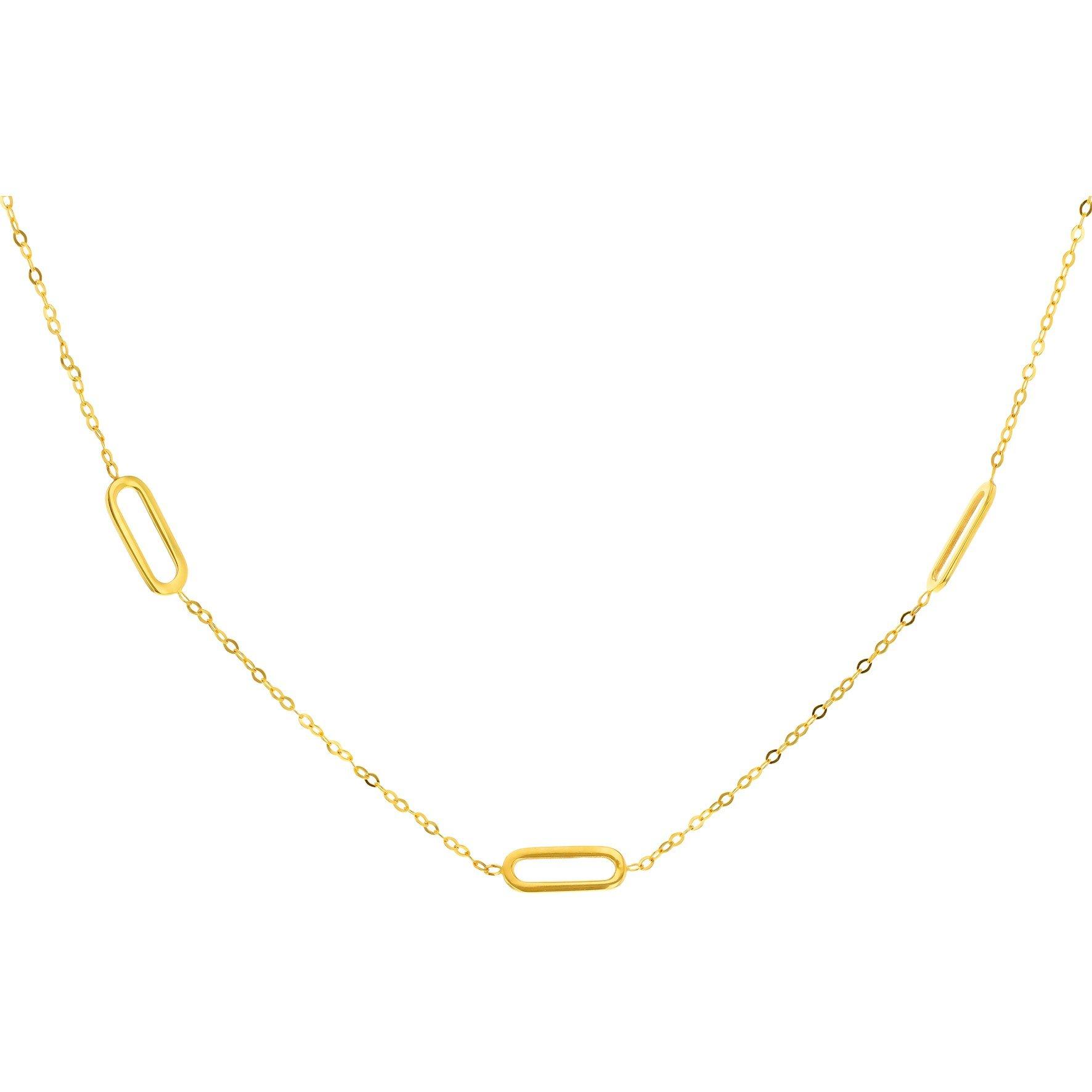 Yellow Gold - Be You - 9ct Gold Three Paper Adjustable Chain - 2