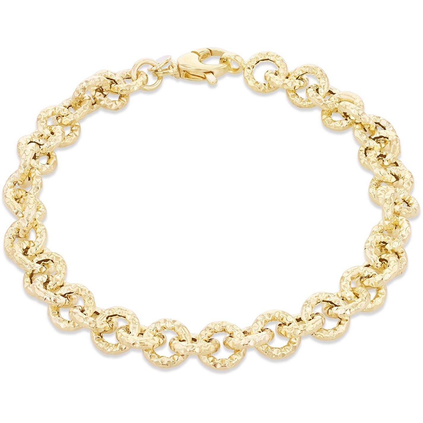 Yellow Gold - Be You - 9ct Gold Textured Belcher Link Bracelet - 1