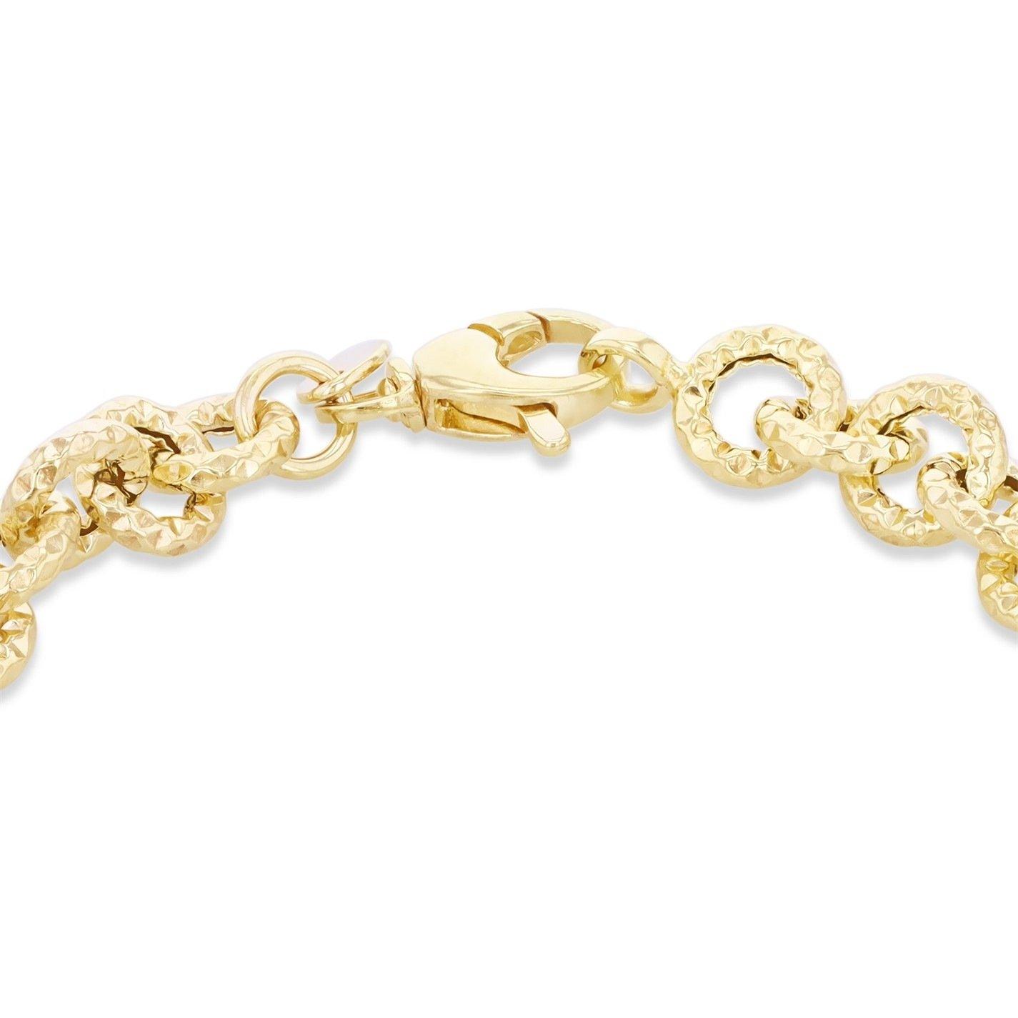 Yellow Gold - Be You - 9ct Gold Textured Belcher Link Bracelet - 4