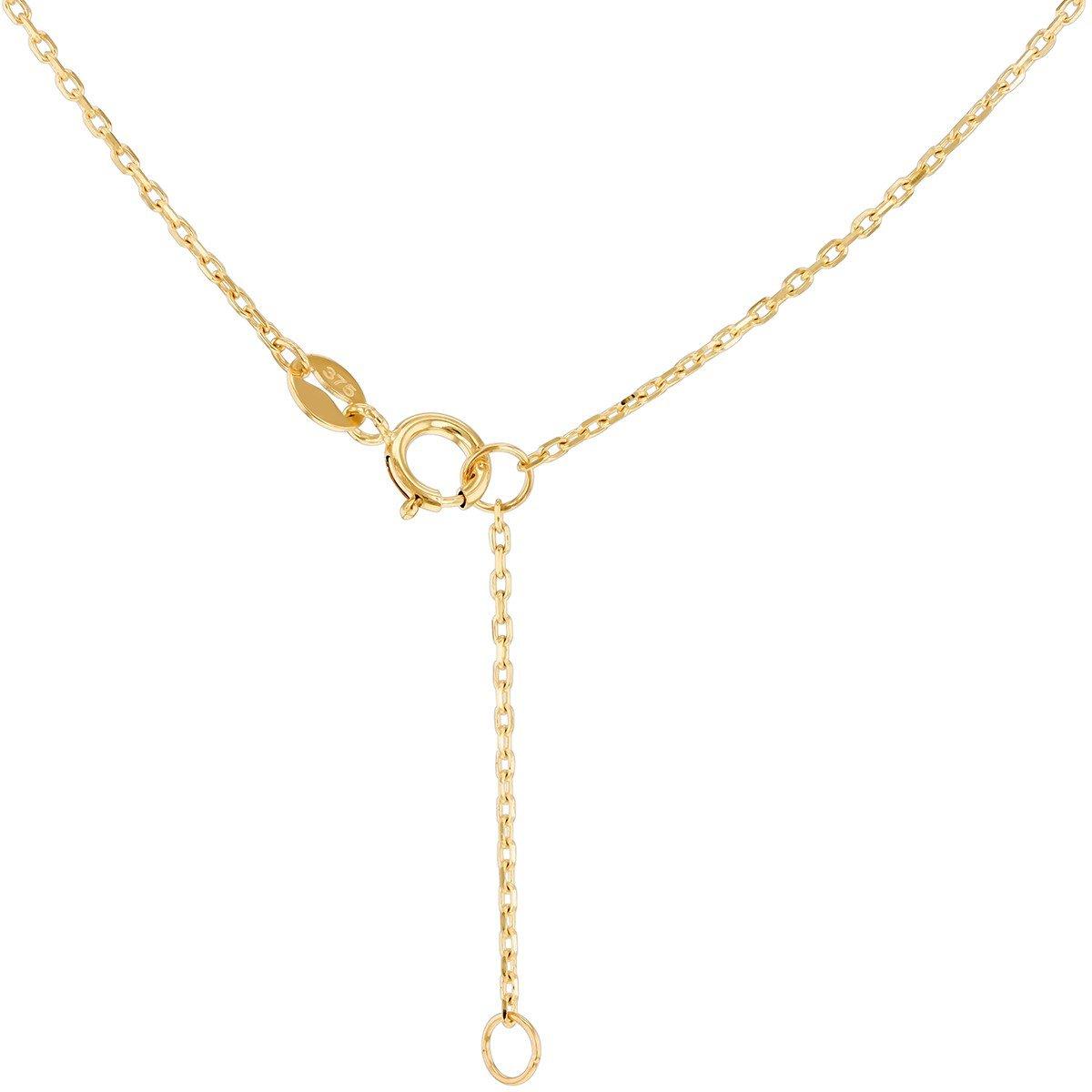Yellow Gold - Be You - 9ct Gold CZ Teardrop Adjustable Necklace - 3