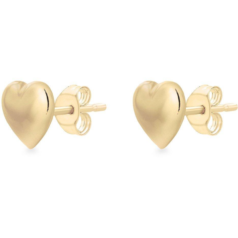Yellow Gold - Be You - 9ct Gold Puffed-Heart Stud Earring - 2