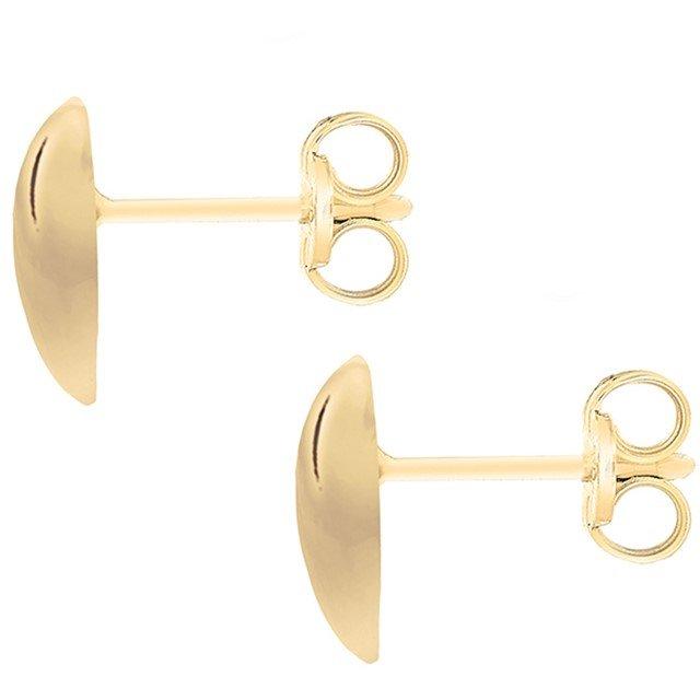 Yellow Gold - Be You - 9ct Gold Puffed-Heart Stud Earring - 3