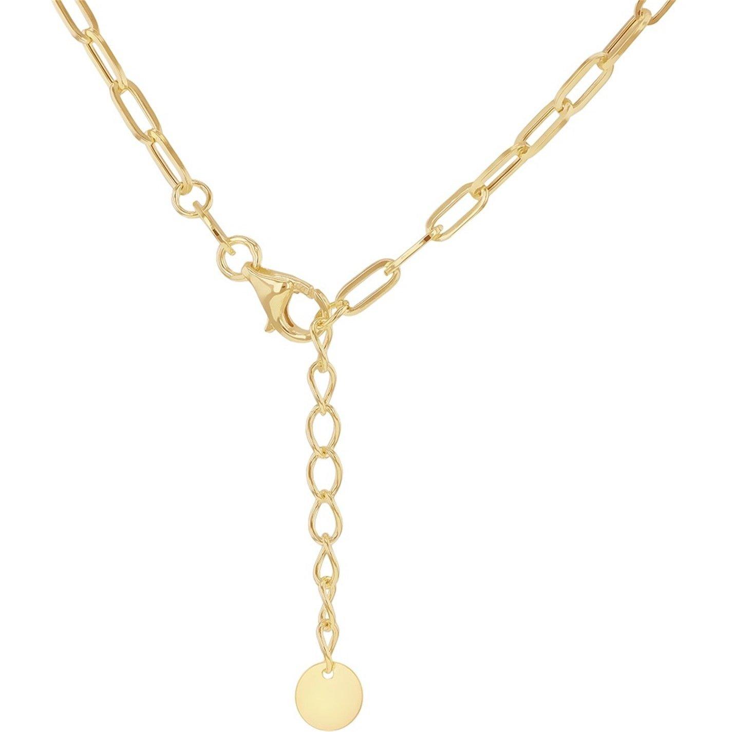 Yellow Gold - Be You - 9ct Gold Puffed Heart Adjustable Paper Necklace - 5