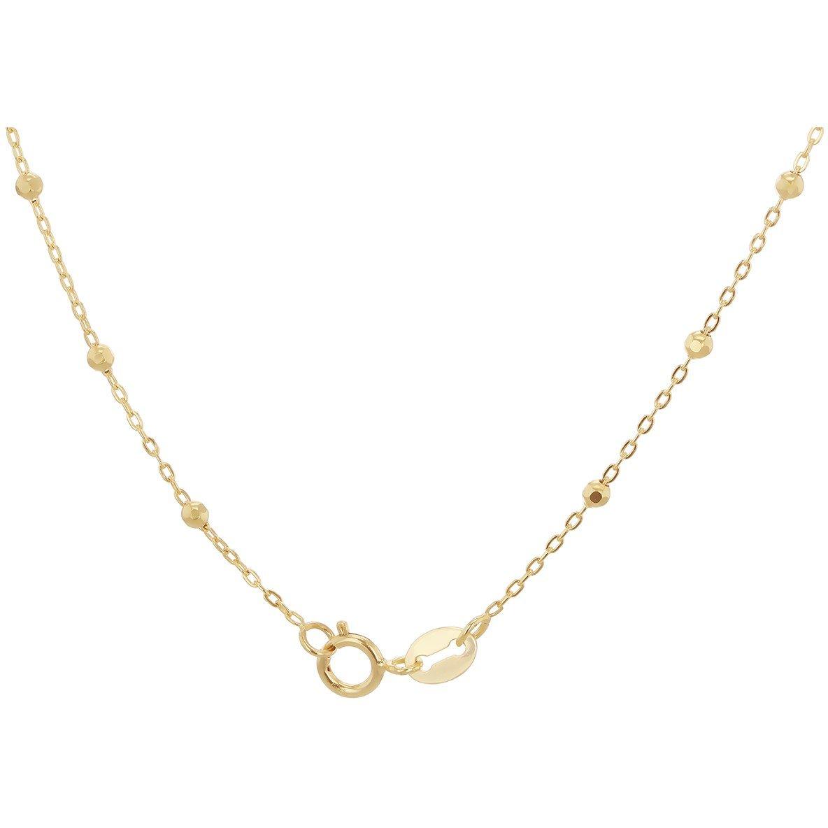 Yellow Gold - Be You - 9ct Gold Diamond Cut Ball Trace Necklace - 3