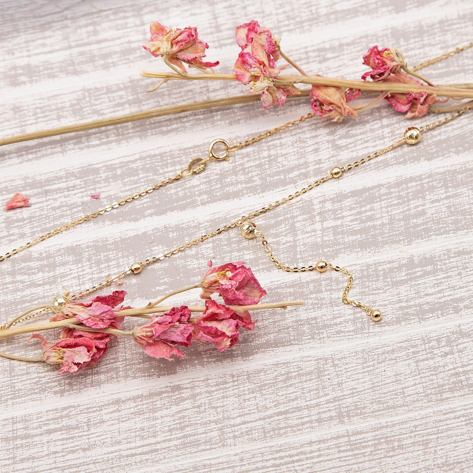 Yellow Gold - Be You - 9ct Gold Diamond Cut Ball Y Necklet - 3