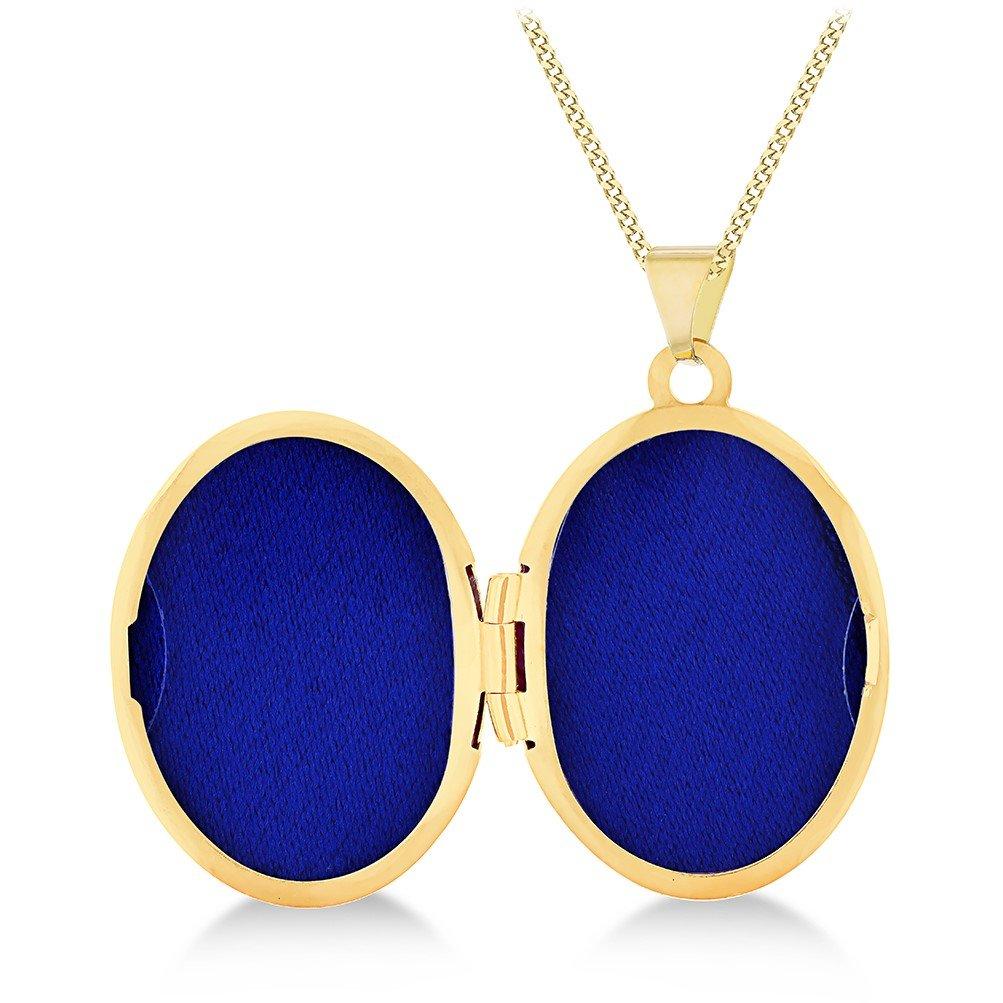 Yellow Gold - Be You - 9ct Gold Engraved Oval Locket Necklace - 3