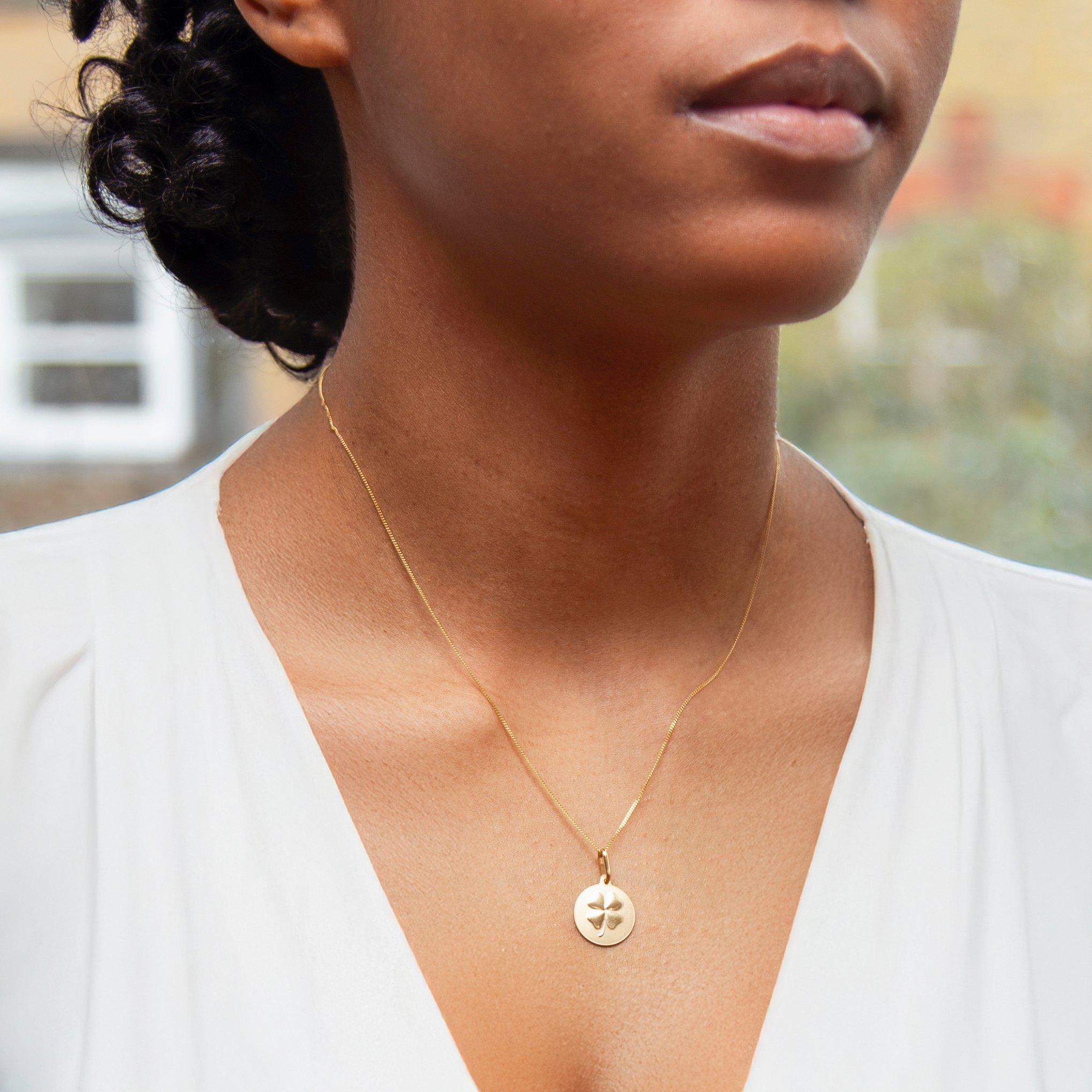 Yellow Gold - Be You - 9ct Gold 4 Leaf Clover Necklace - 2