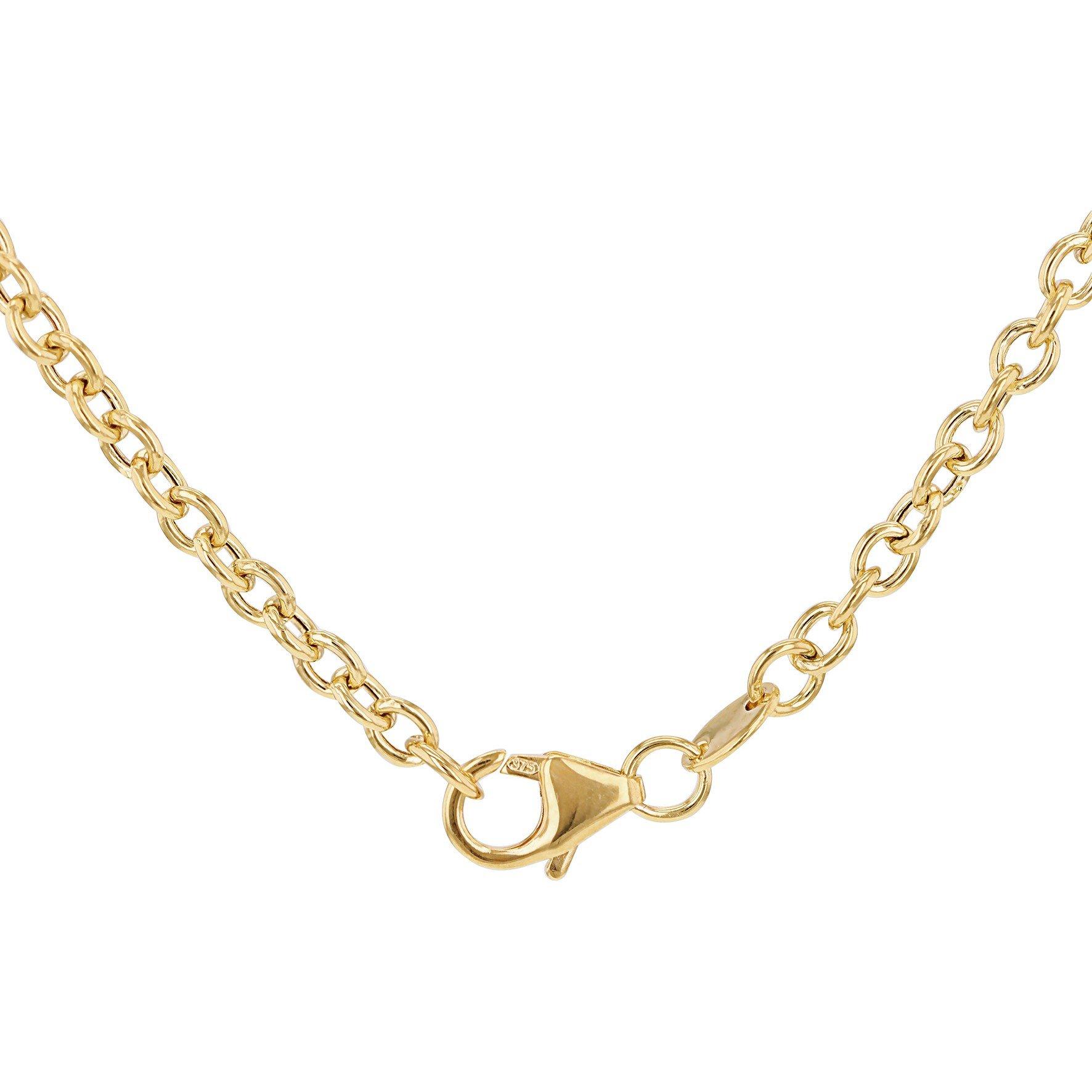 Yellow Gold - Be You - 9ct Gold Twisted and Polished Ring Centre Necklace - 3