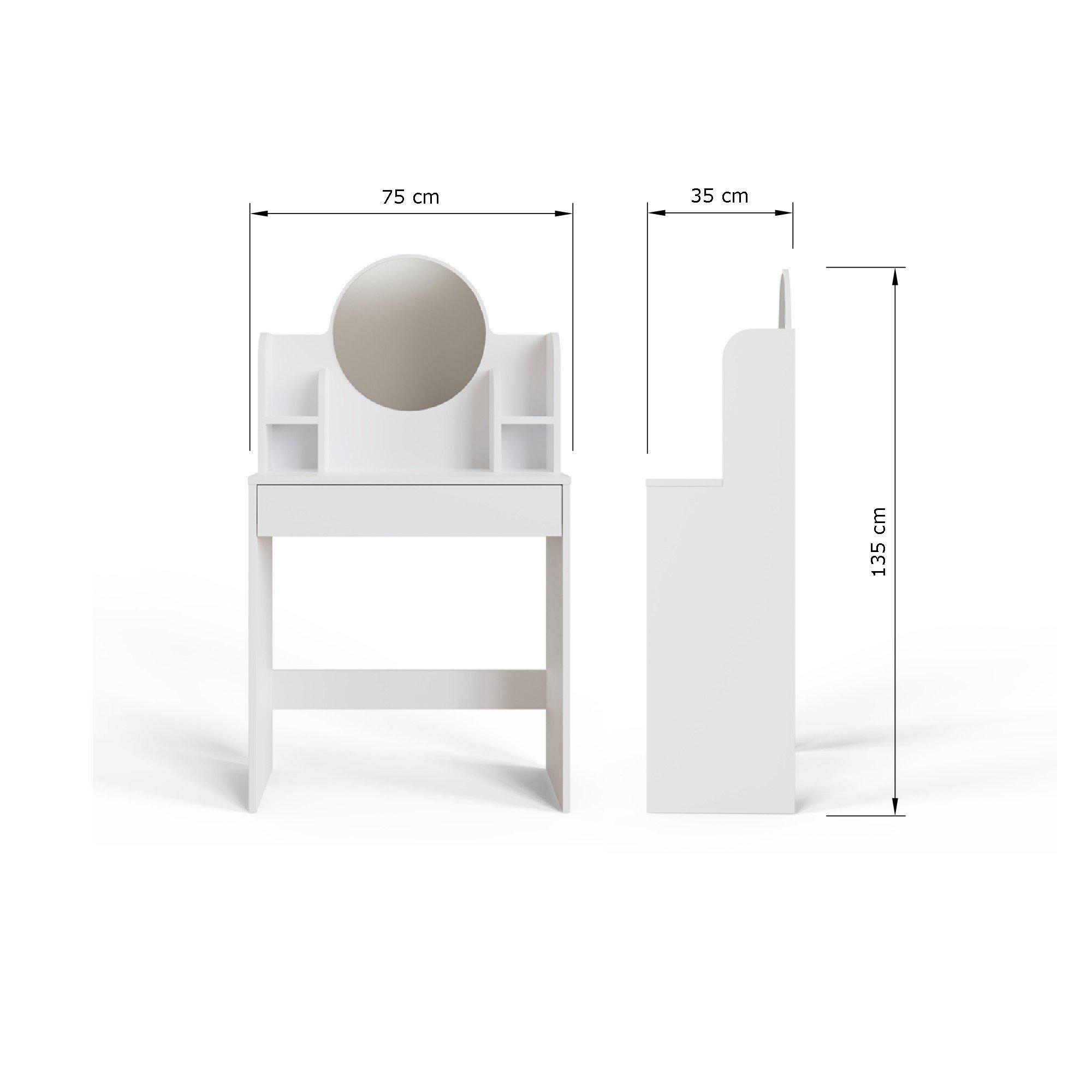 White - GFW - Idis Dressing Table - 8
