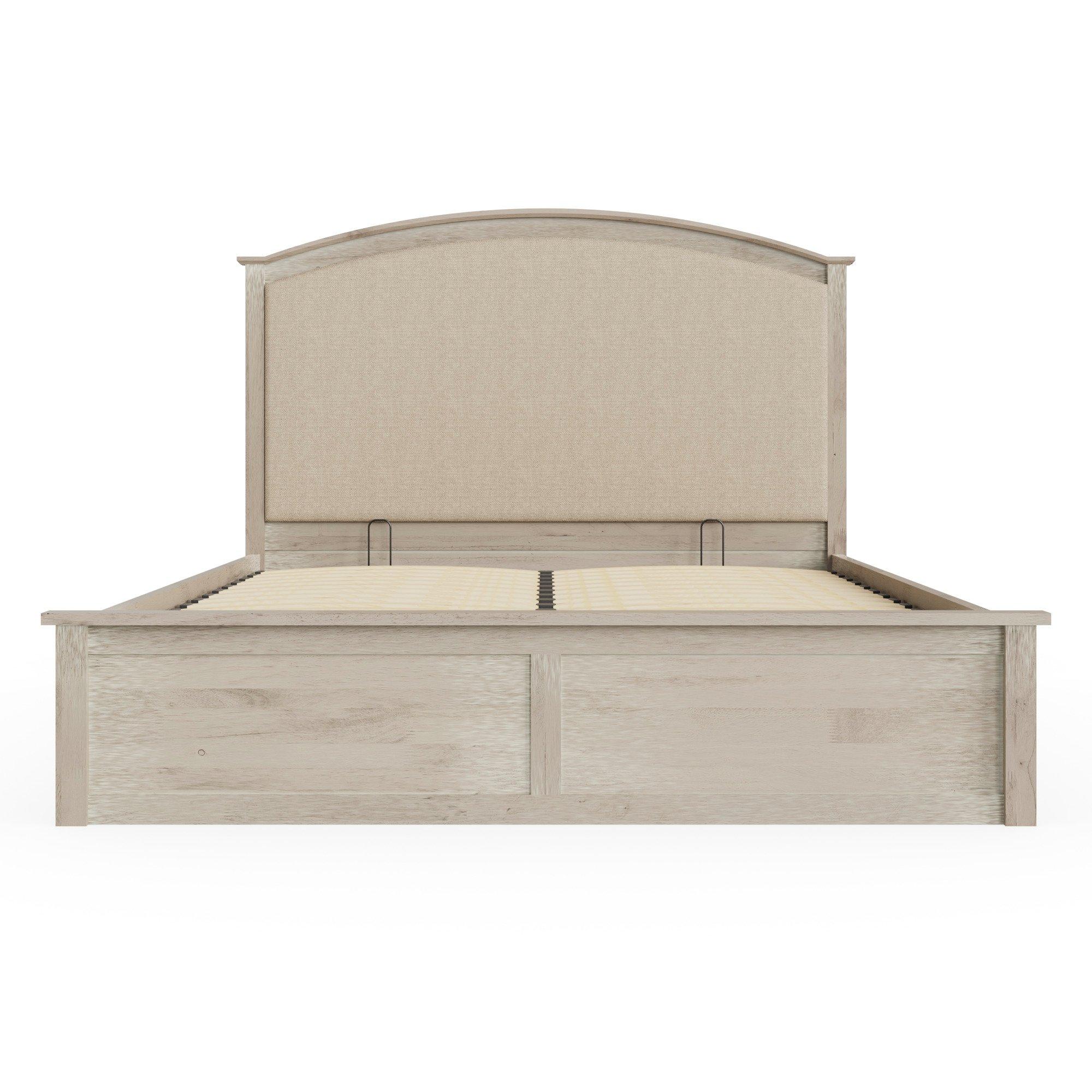 Limed Oak - GFW - Madrid Double Ottoman Bed &Pocket Sprung Mattress - 4