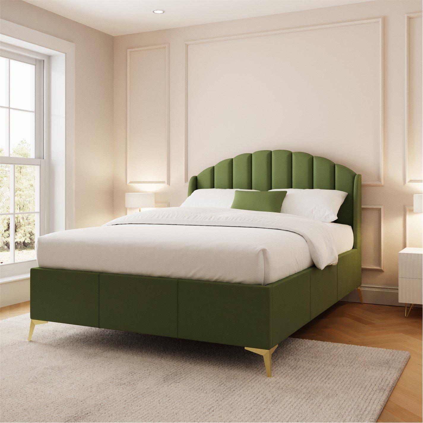 Gfw  Pettine King End Lift Ottoman Storage Bed - Green - King