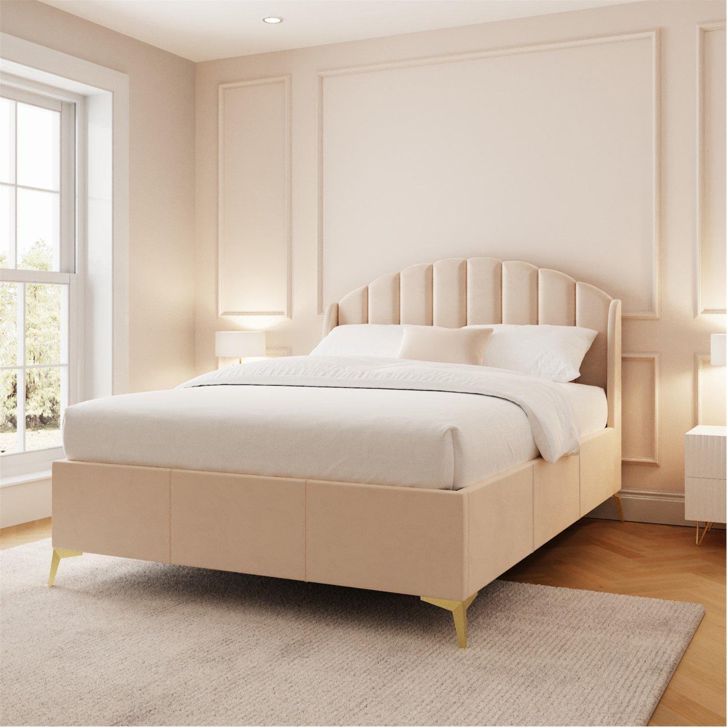 Gfw  Pettine King End Lift Ottoman Storage Bed - Natural - King
