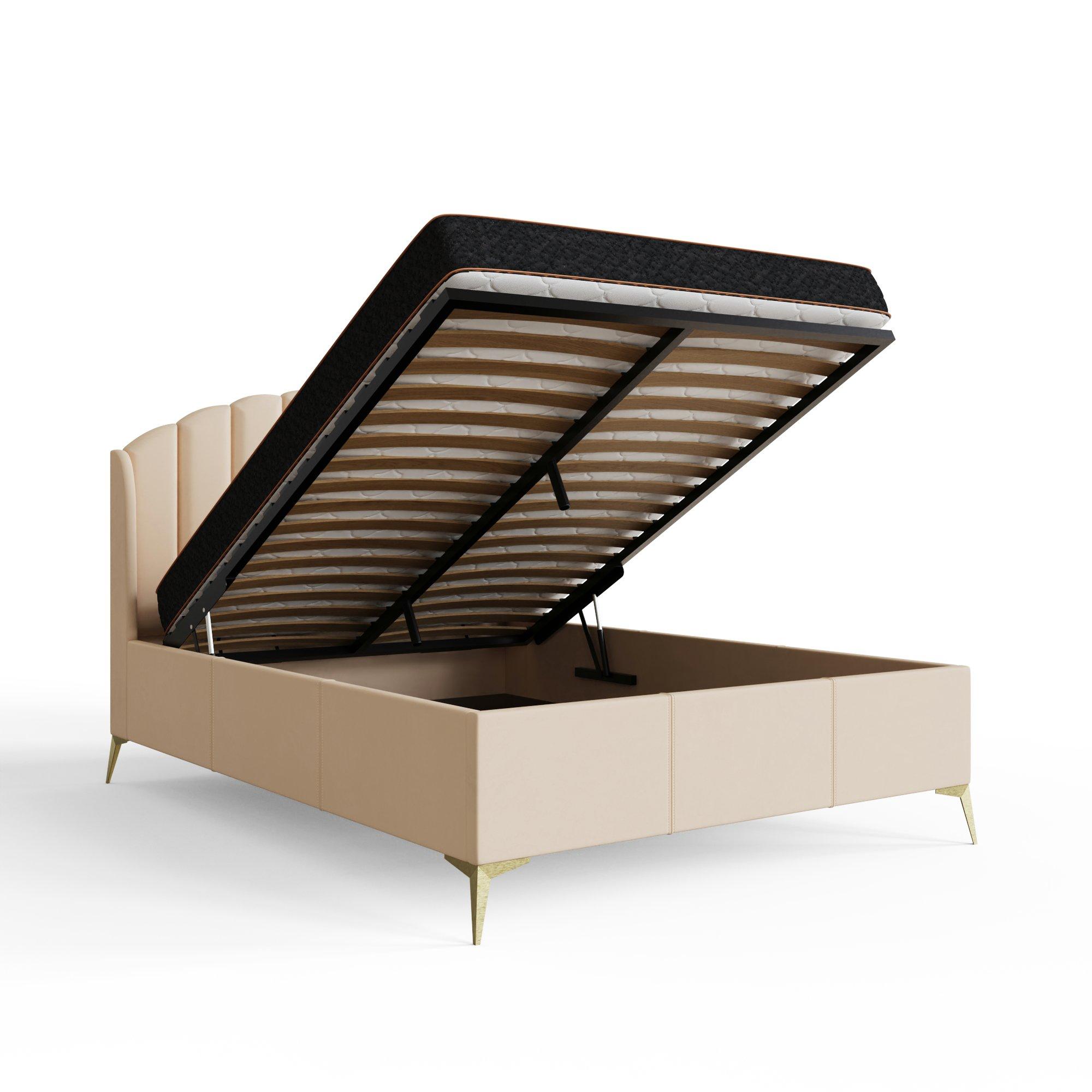 Natural - GFW - Pettine King End Lift Ottoman Storage Bed - 10