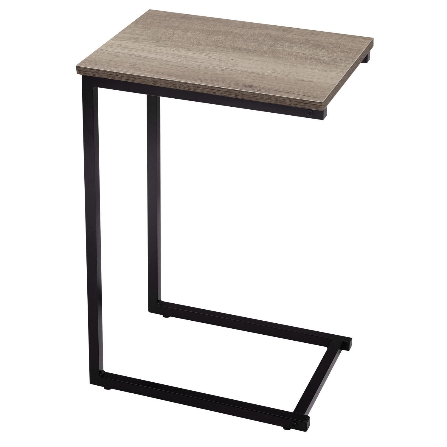 Black - House of Home - C Shaped Side Table Black - 3