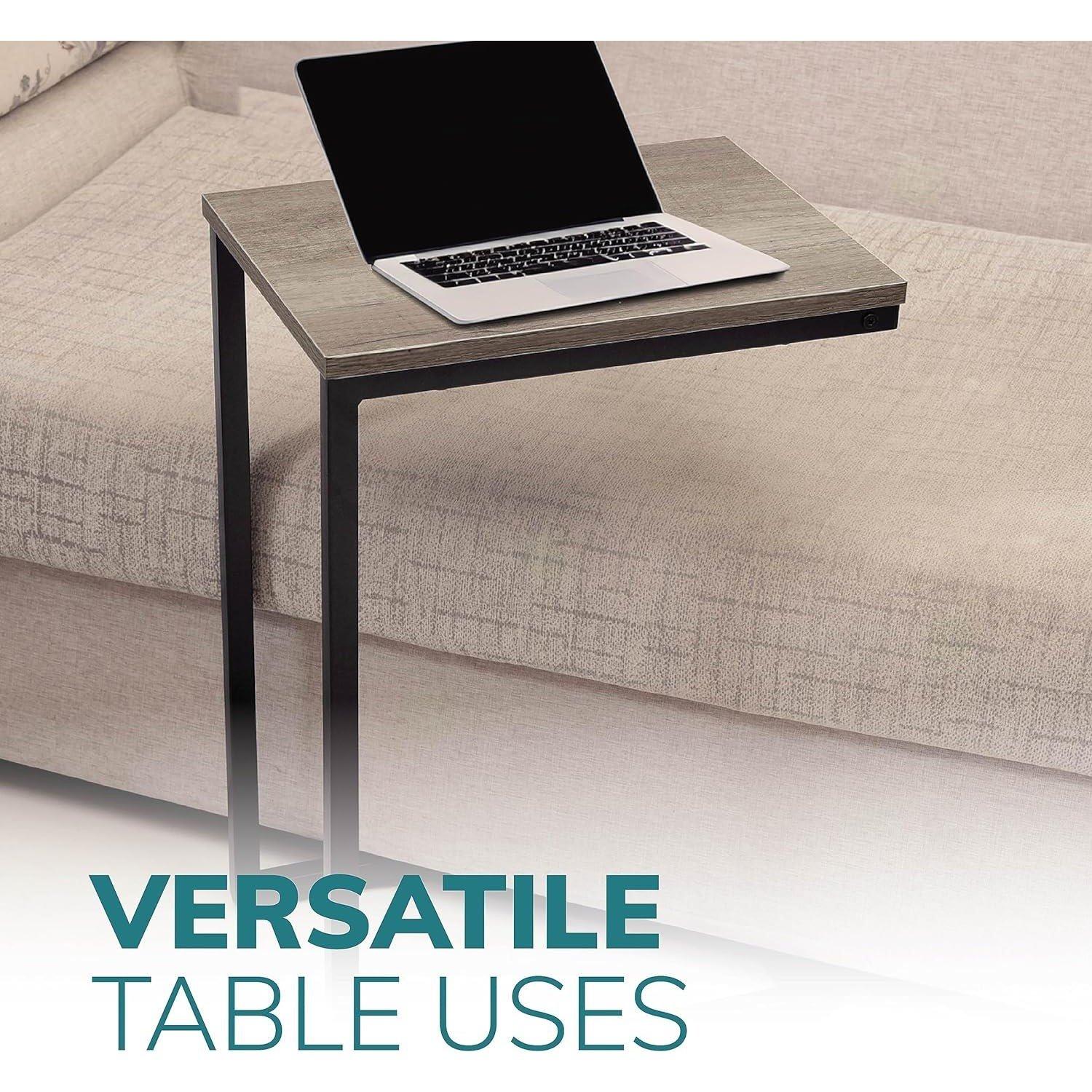 Black - House of Home - C Shaped Side Table Black - 7