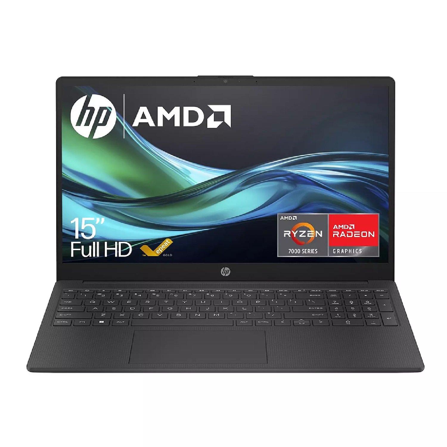 Black - HP - HP Laptop 15 AMD Ryzen 3 4GB 128GB Win 11 - 1