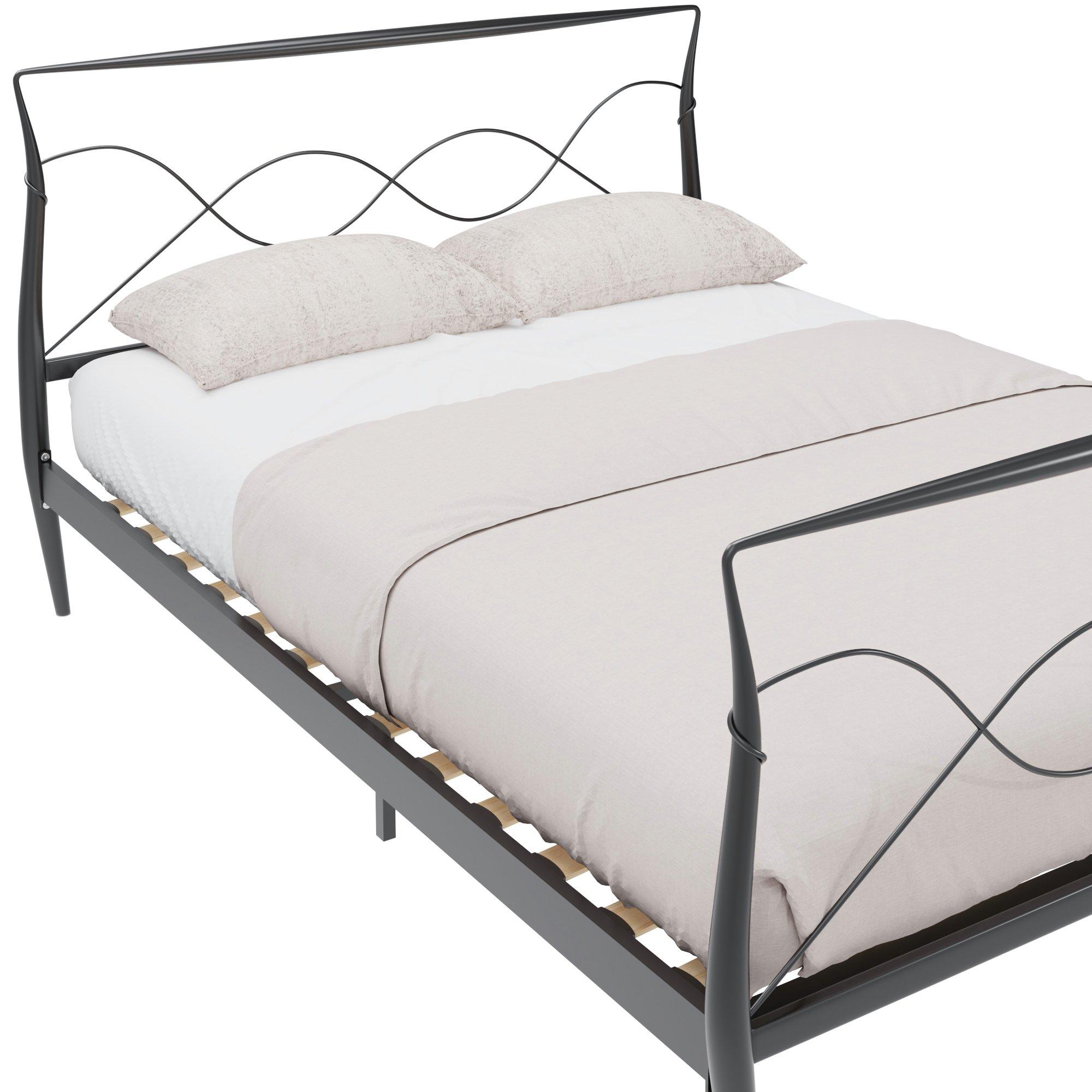 Black - GFW - Metal King Bedstead & Pocket Sprung Mattress - 5