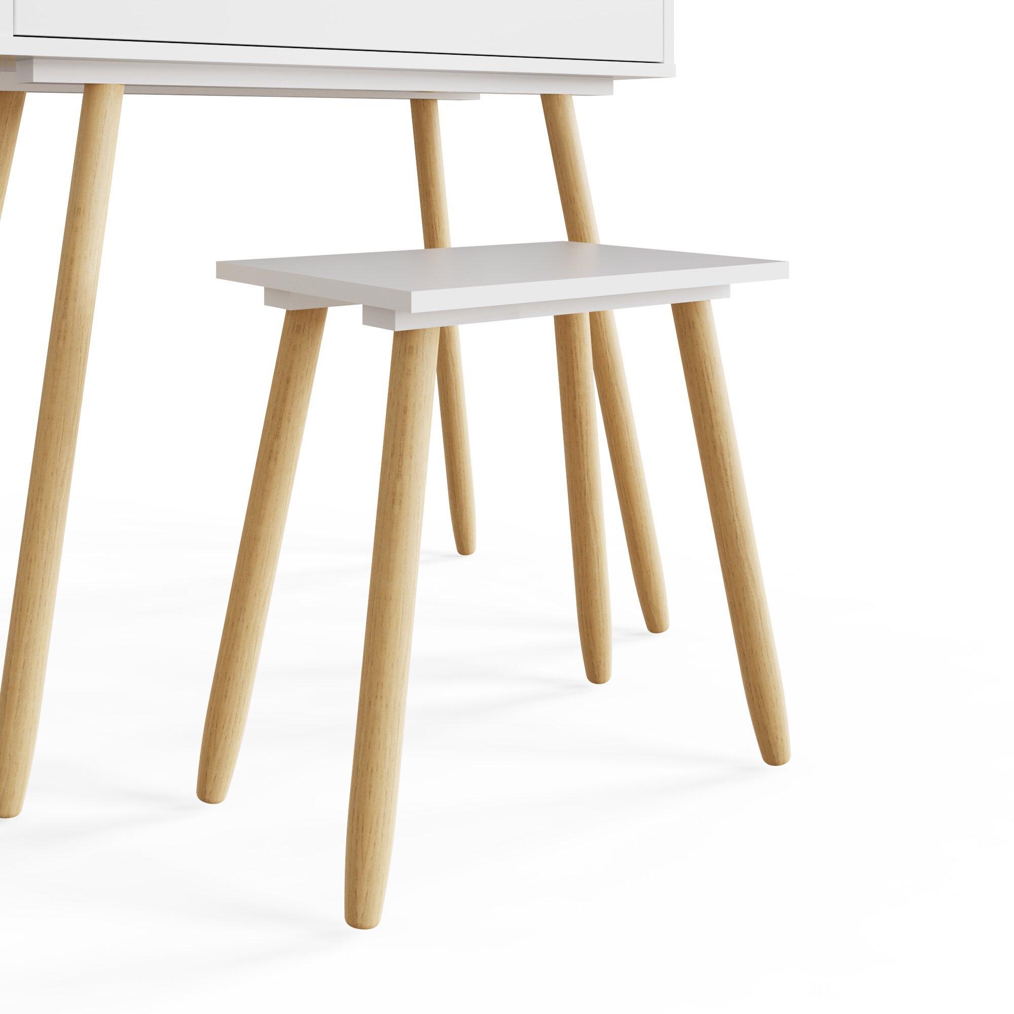 White - GFW - Signy LED Dressing Table Set - 4