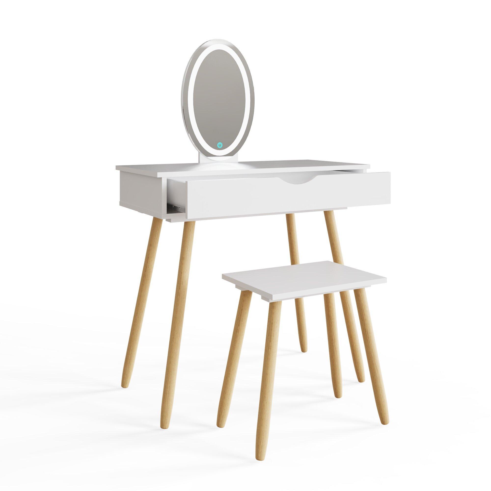 White - GFW - Signy LED Dressing Table Set - 5