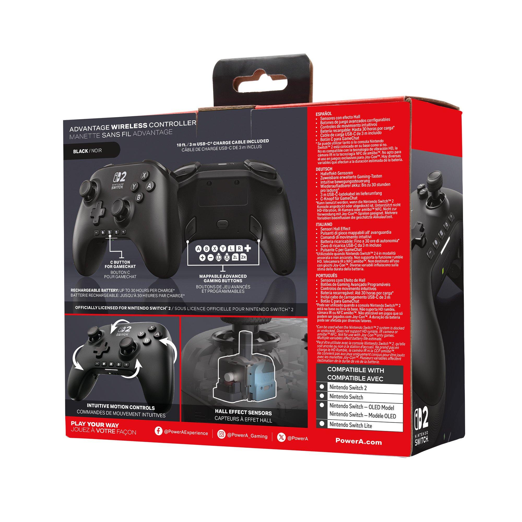 Black - PowerA - Advantage Wireless Controller for Nintendo Switch 2 - Black - 2